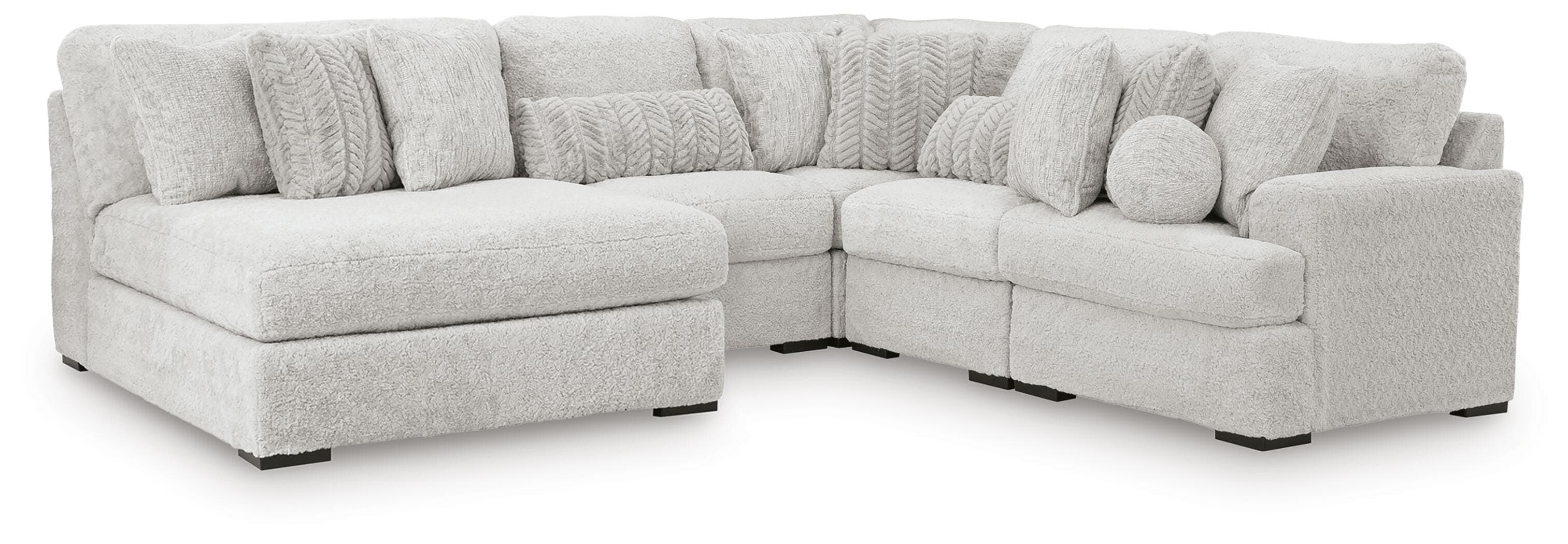 Cuddle Plush 5-piece Sectional with Chaise