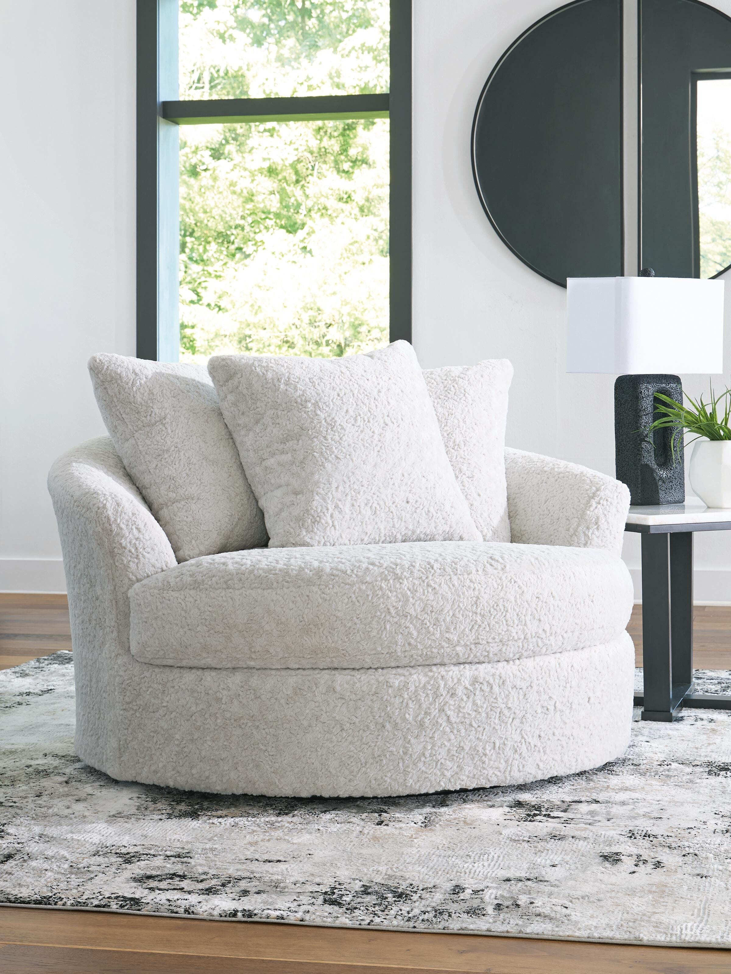 Cuddle Plush 3-piece Sectional, Chair and Ottoman