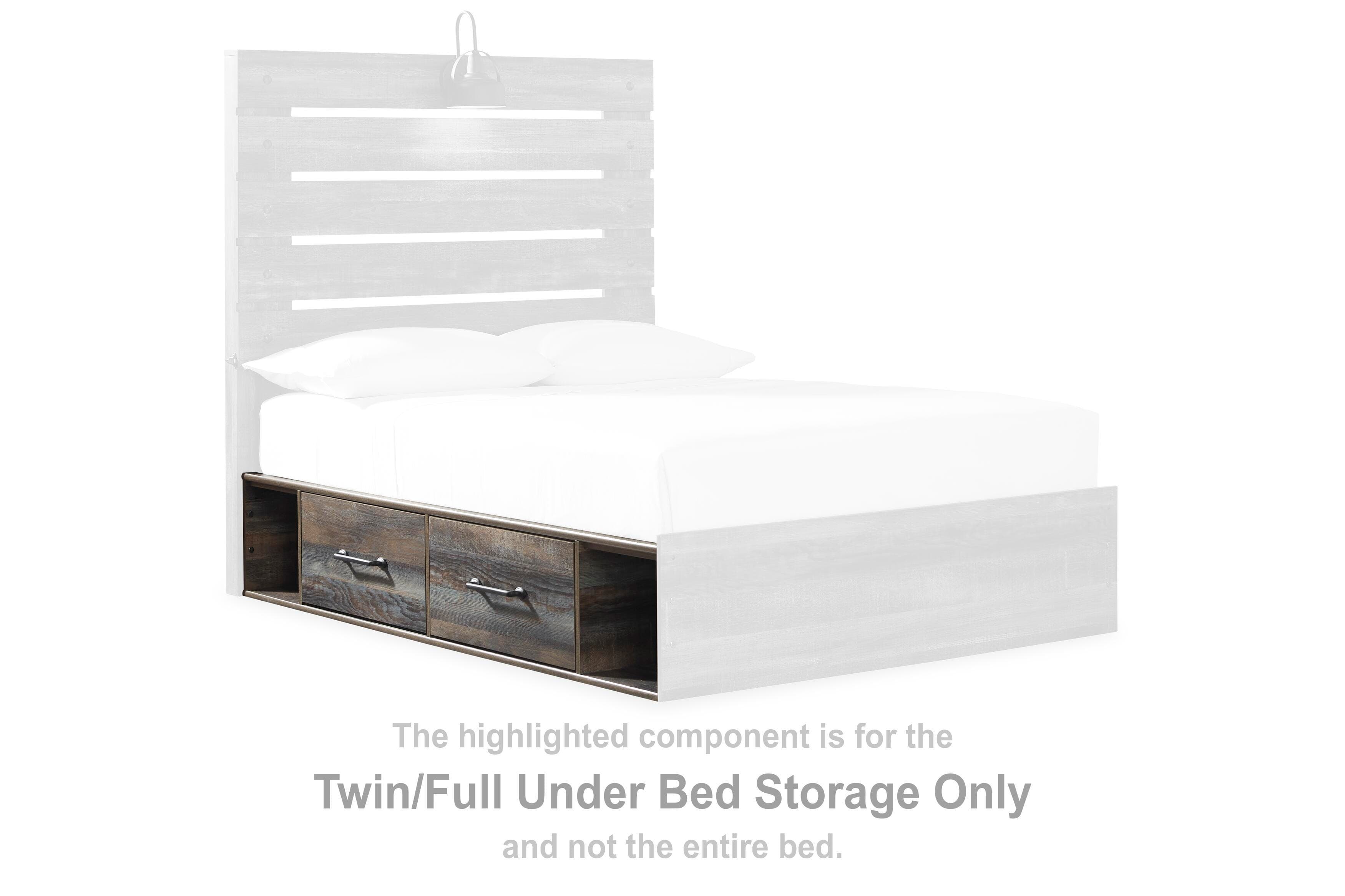 Drystan Full Bookcase Bed with 2 Sided Storage and Nightstand