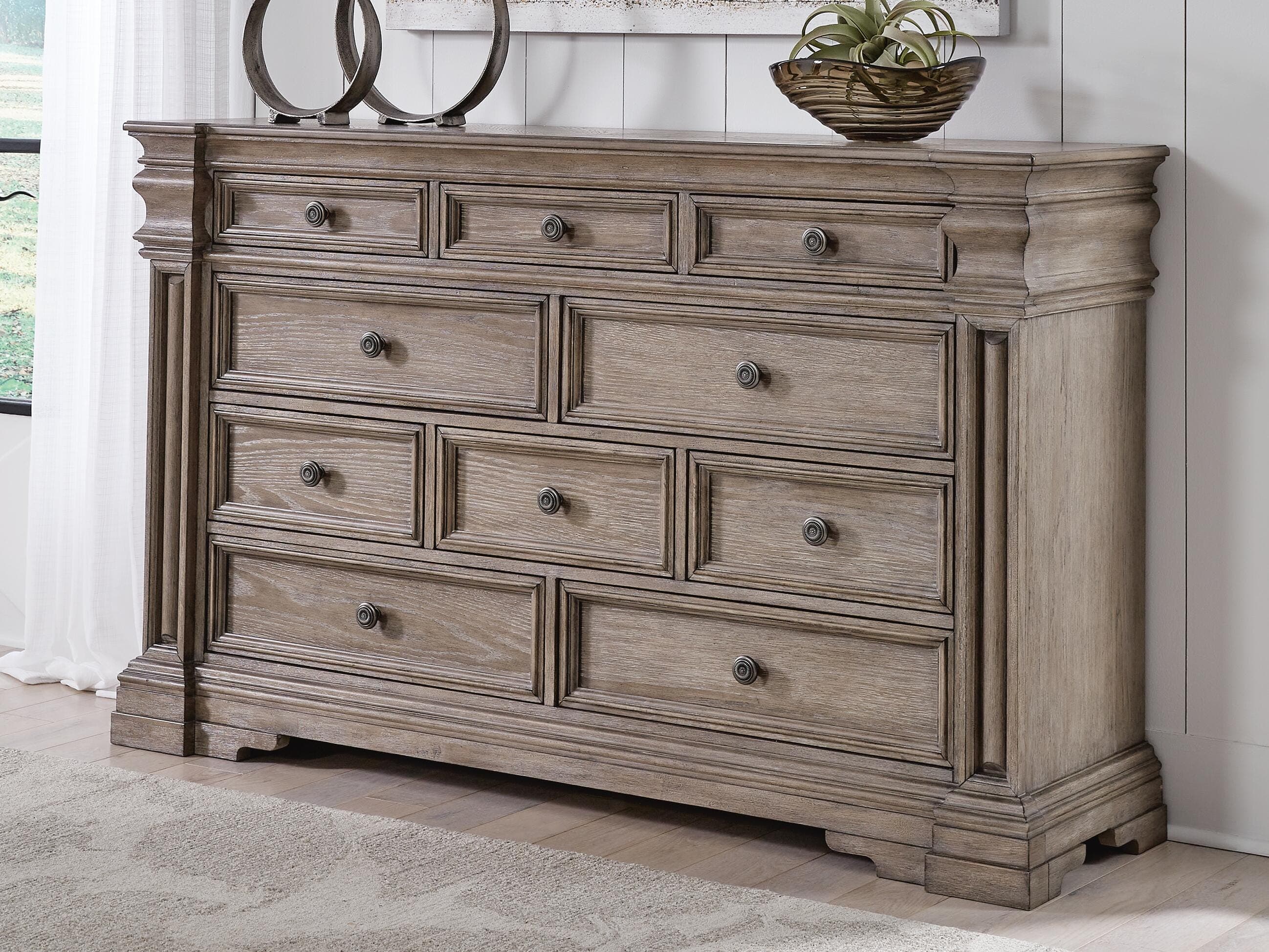 Blairhurst California King Panel Bed, Dresser and Mirror