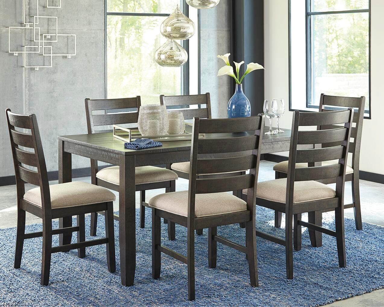 Rokane Dining Table and Chairs (set of 7)