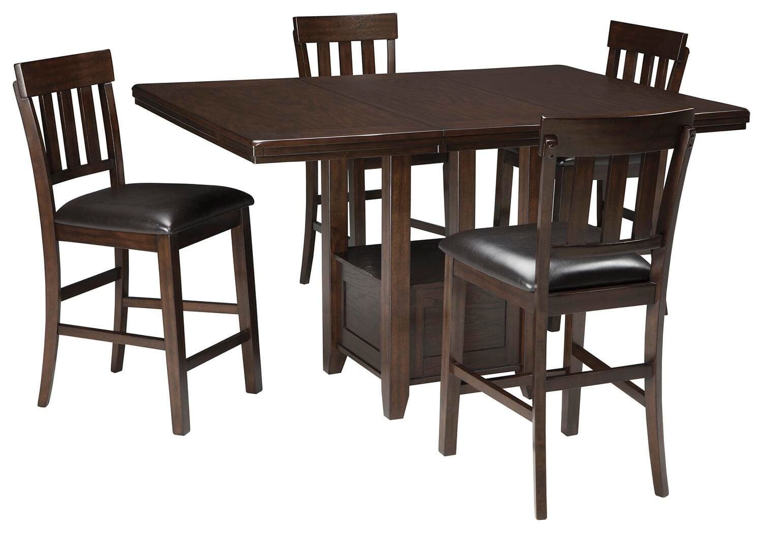 Haddigan Counter Height Dining Table with 4 Barstools