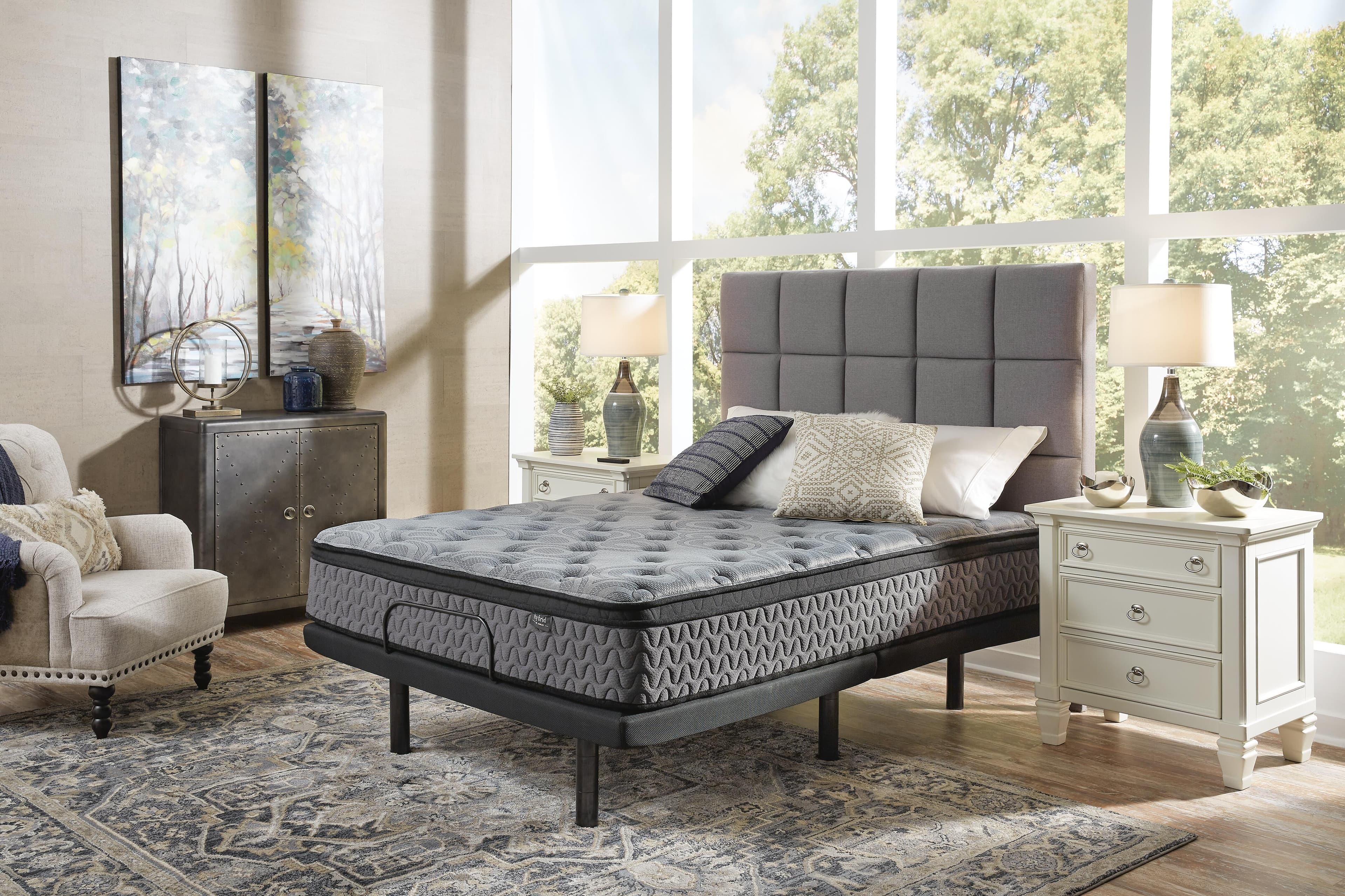 Baystorm 2 Twin Panel Beds, 2 Mattresses, 2 Foundations, and Chest