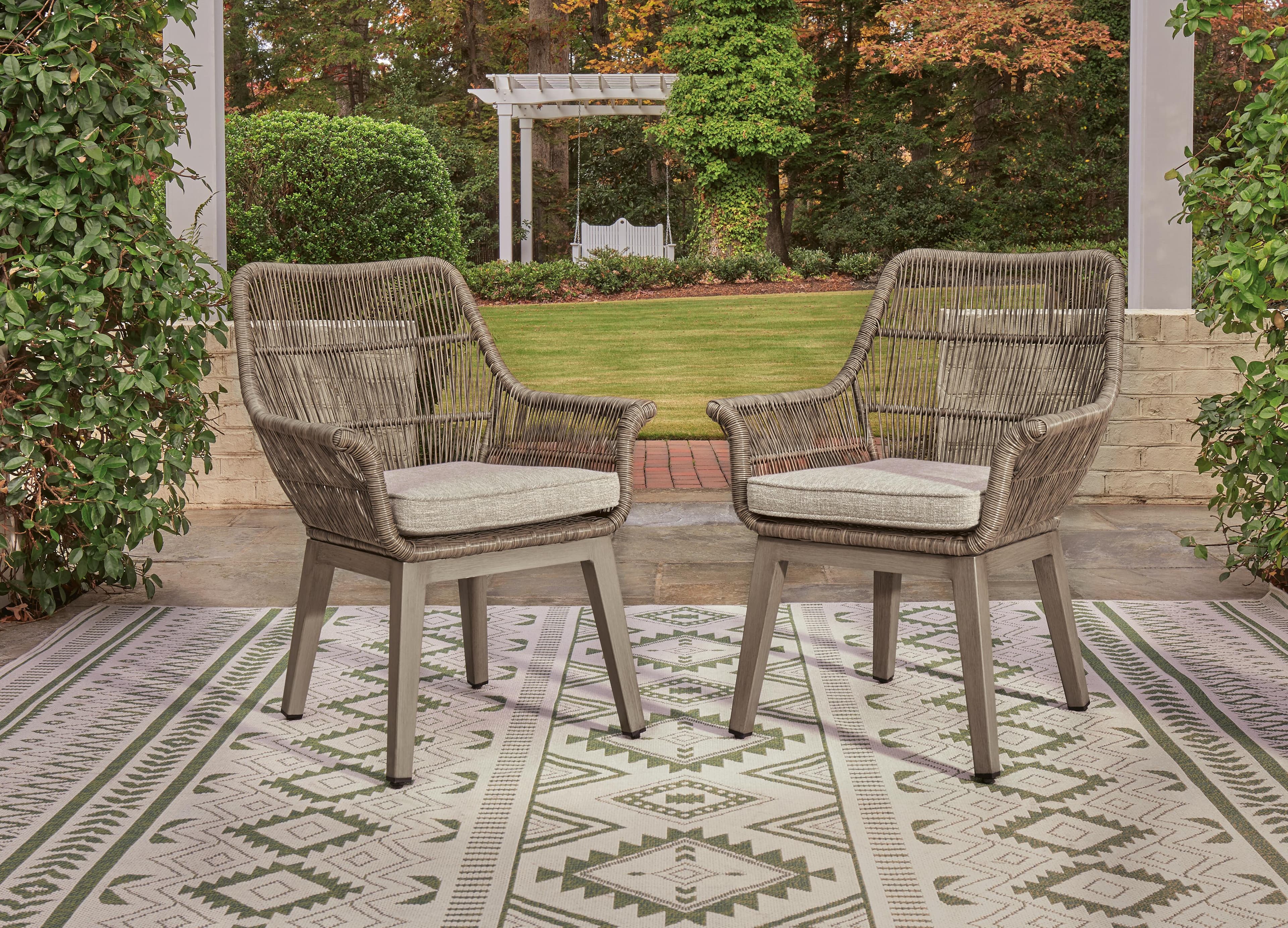 Beach Front Arm Chair with Cushion (set of 2)