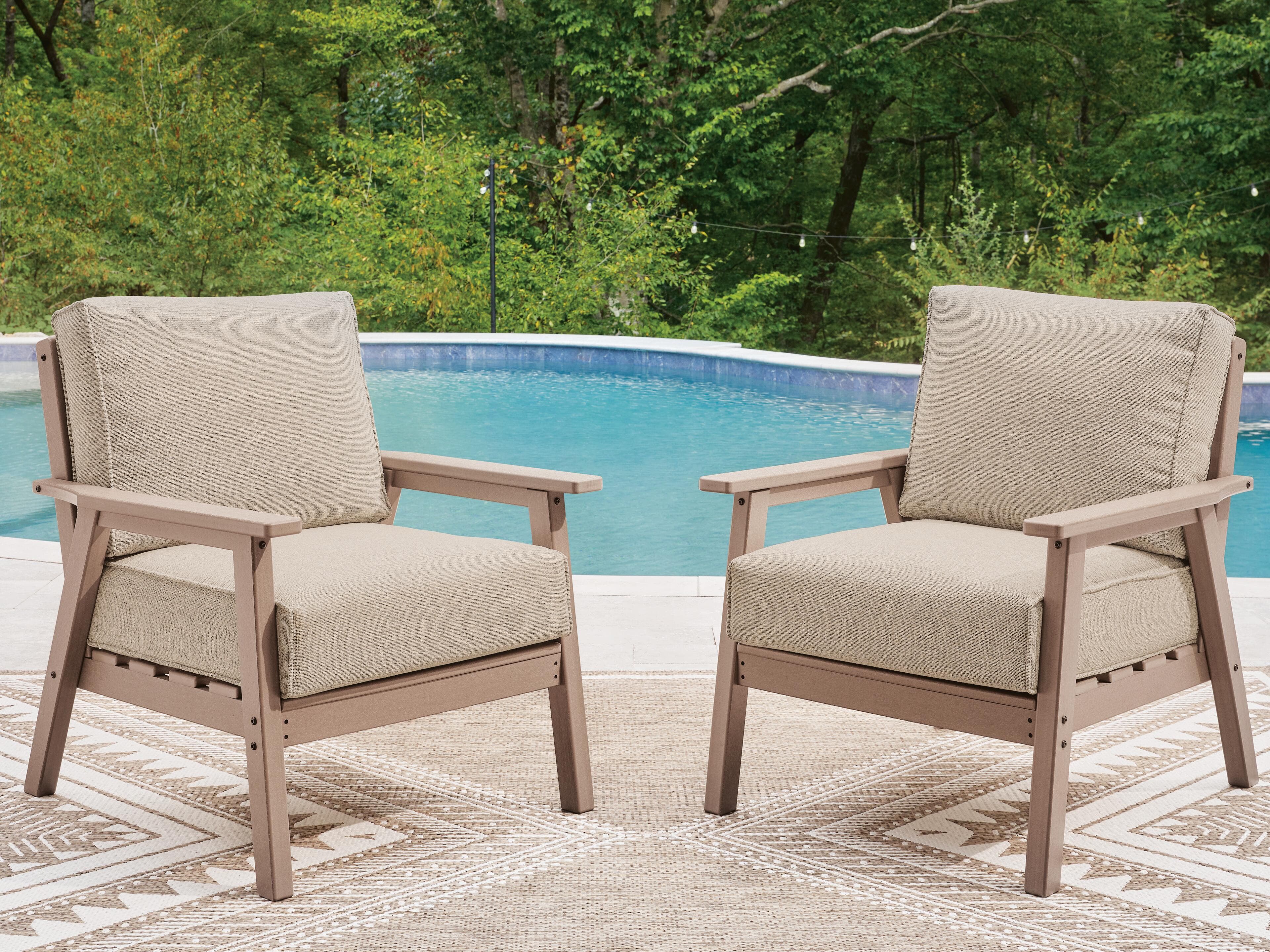 Grover Beach Outdoor Lounge Chair with Cushion (set of 2)
