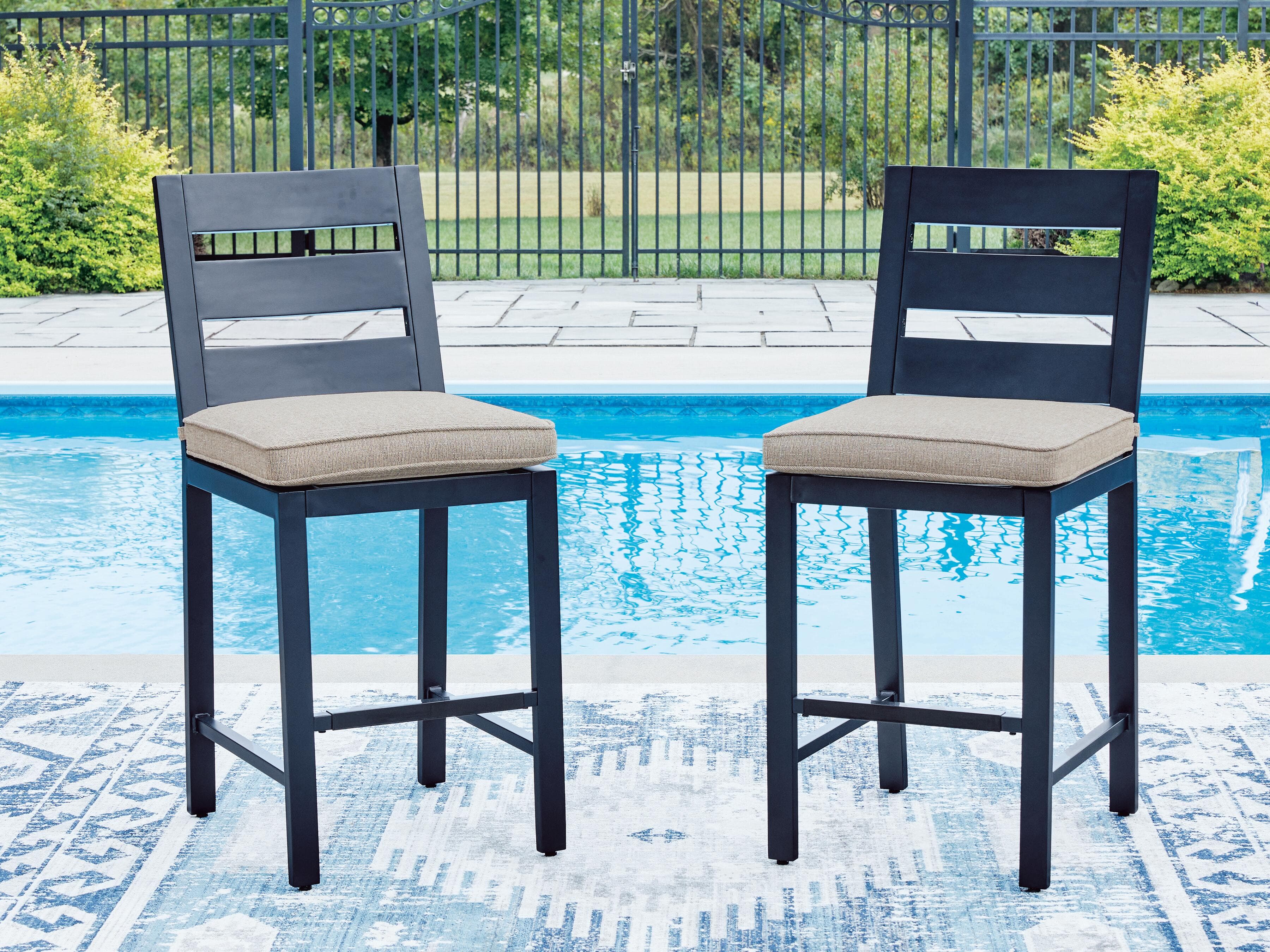 East Beach Outdoor Counter Height Bar Stool (set of 2)