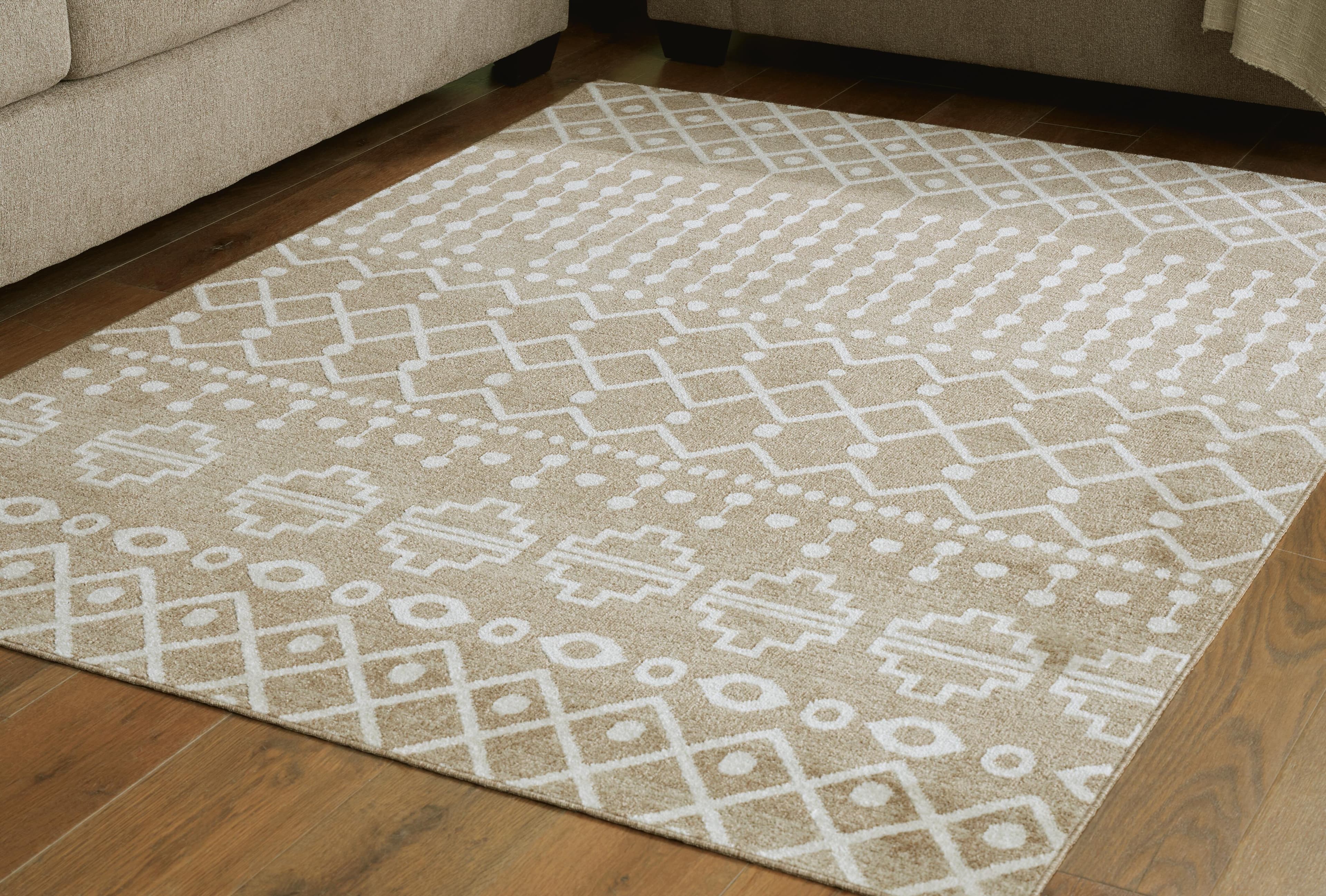 Bunchly 4'11" X 7'2" Washable Rug
