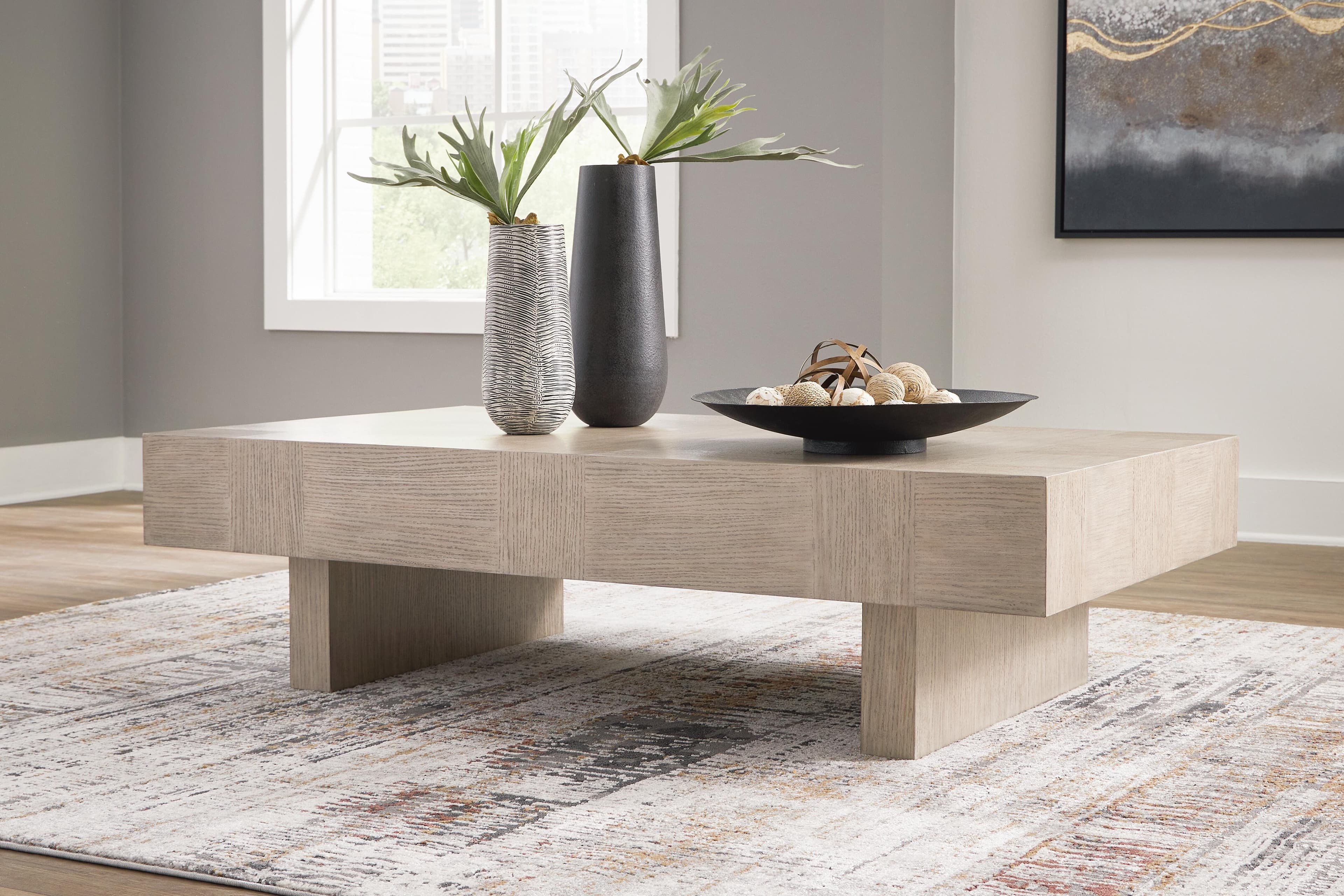 Jorlaina Coffee Table and 2 End Tables