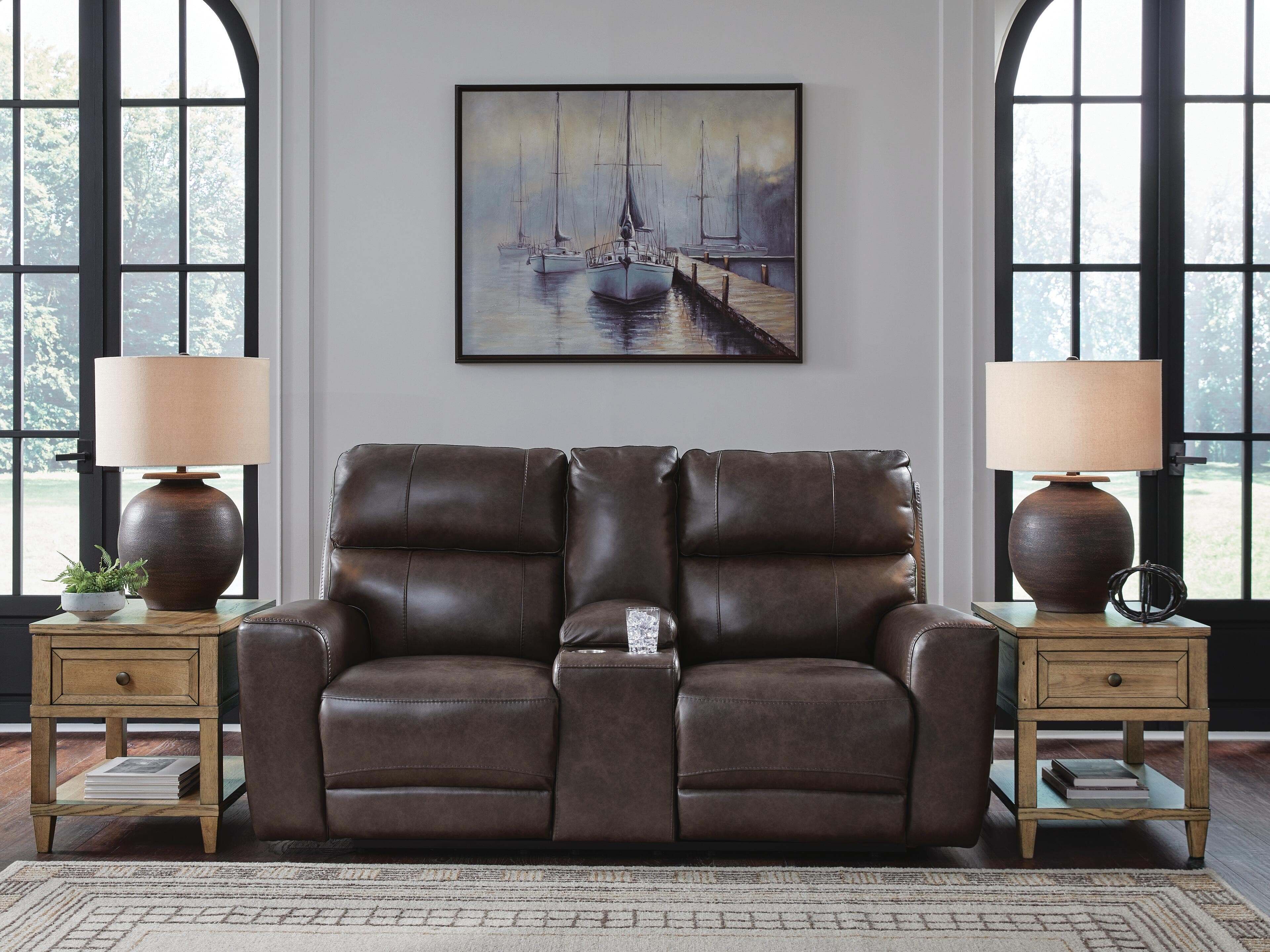 Crossplex Power Reclining Loveseat with Console