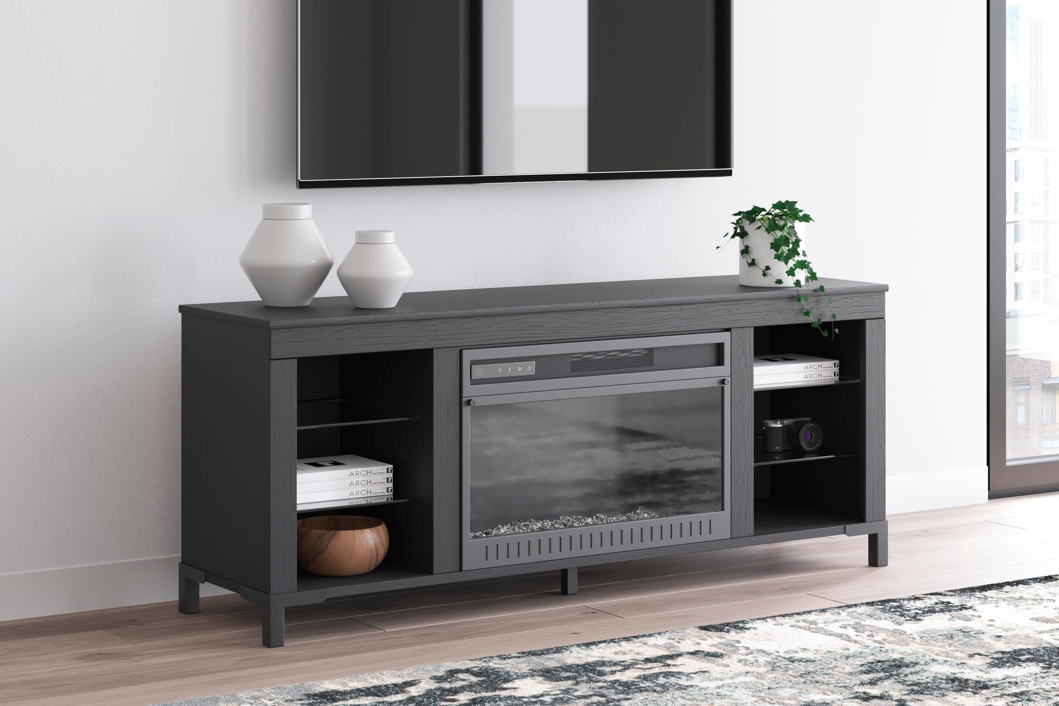 Cayberry 3-piece Entertainment Center with Electric Fireplace