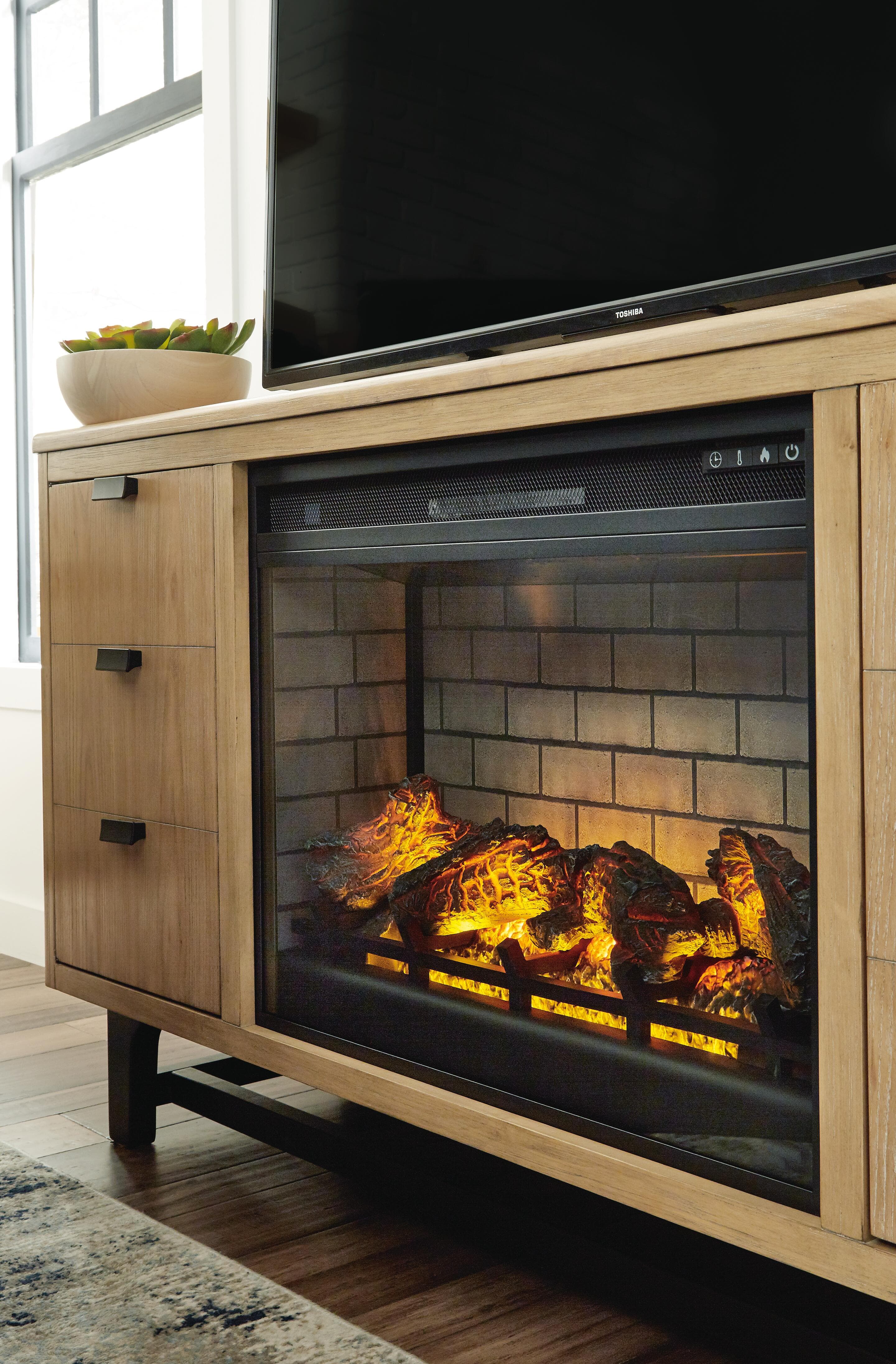 Channley 72" Tv Stand with Electric Fireplace