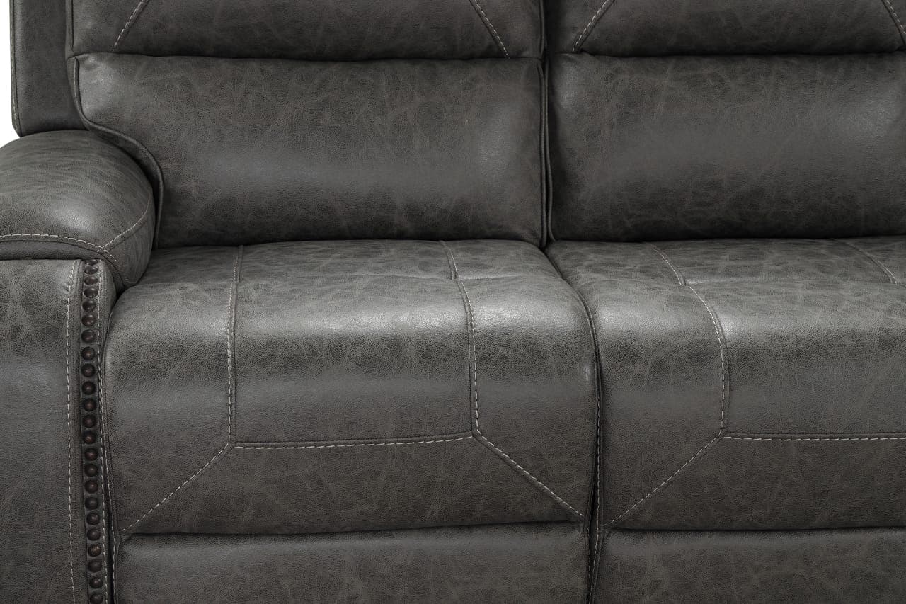 Power Full Reclining Loveseat Grey
