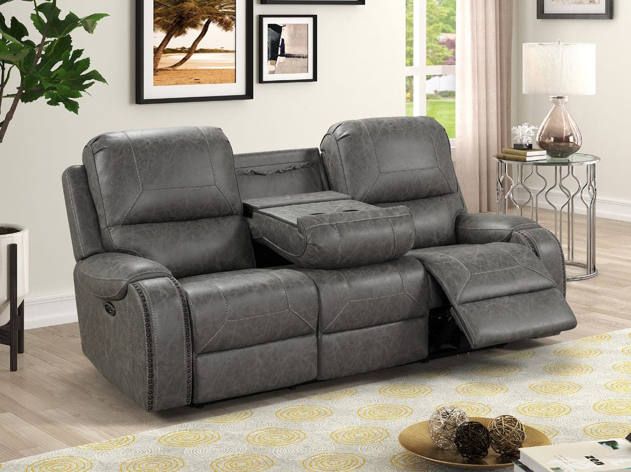 2 PC Sofa/ Love Grey
