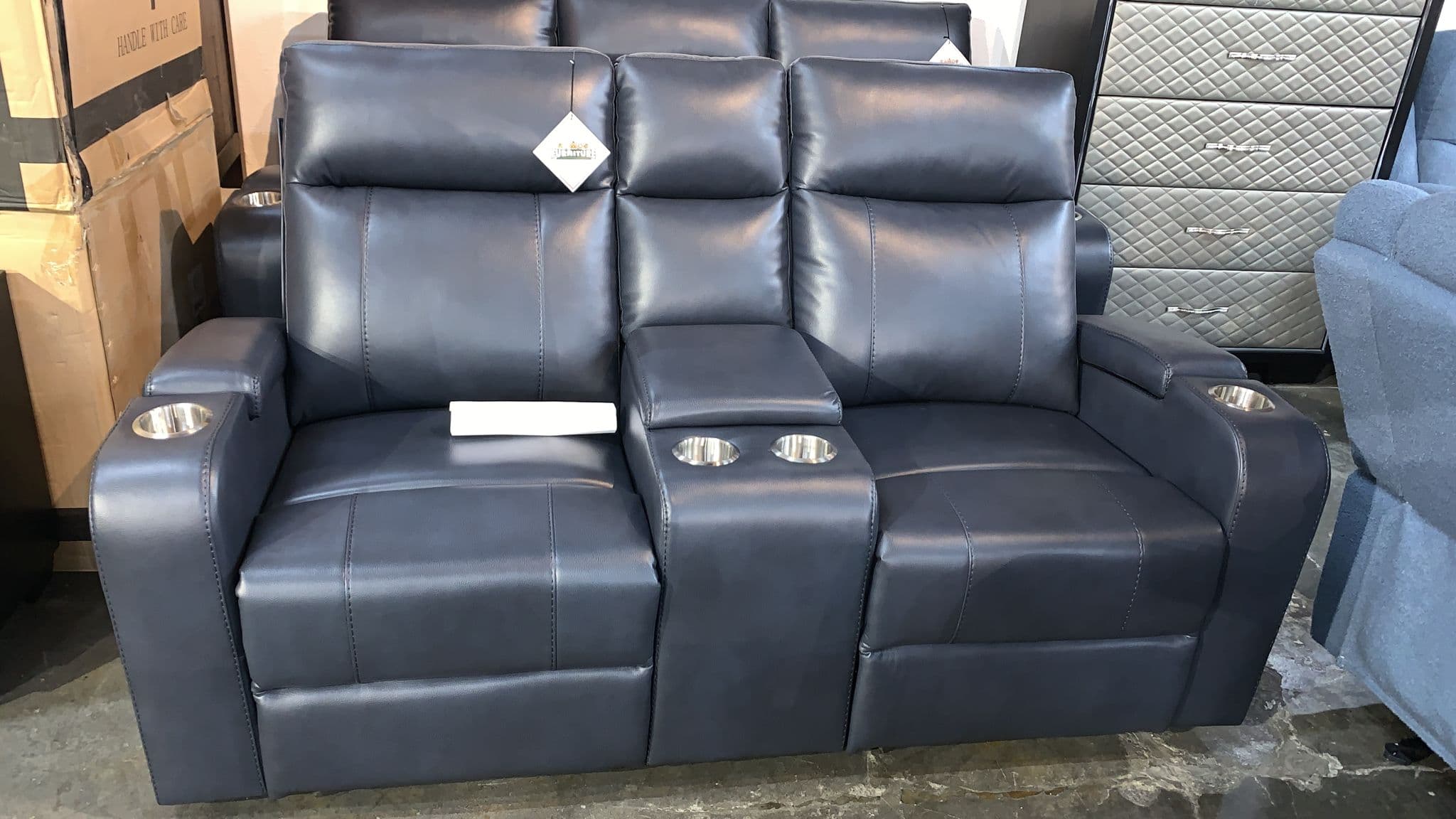 Verona 2 Pwr Reclining Sofa - Blue