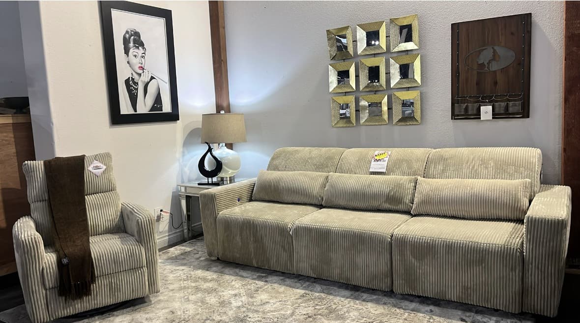 Palermo Power Sectional - Light Brown