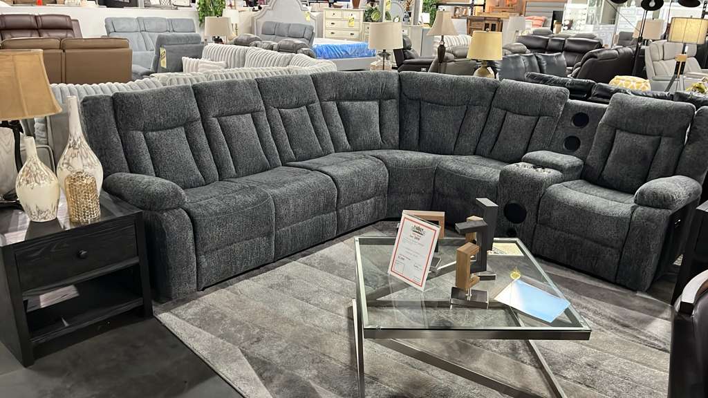 Milano 3-Piece Power Reclining Sectional — Grey