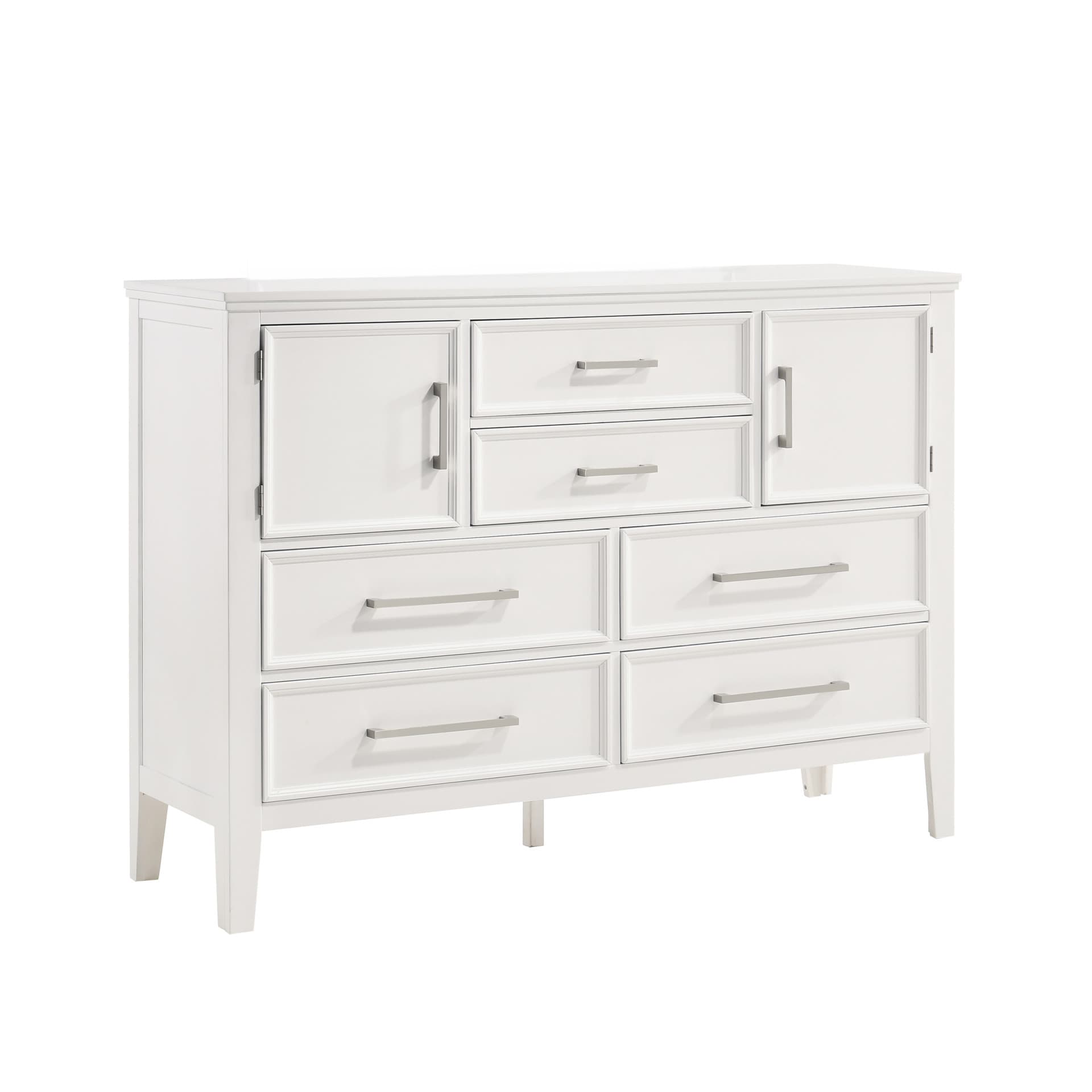 Andover 60" Dresser with Doors, White