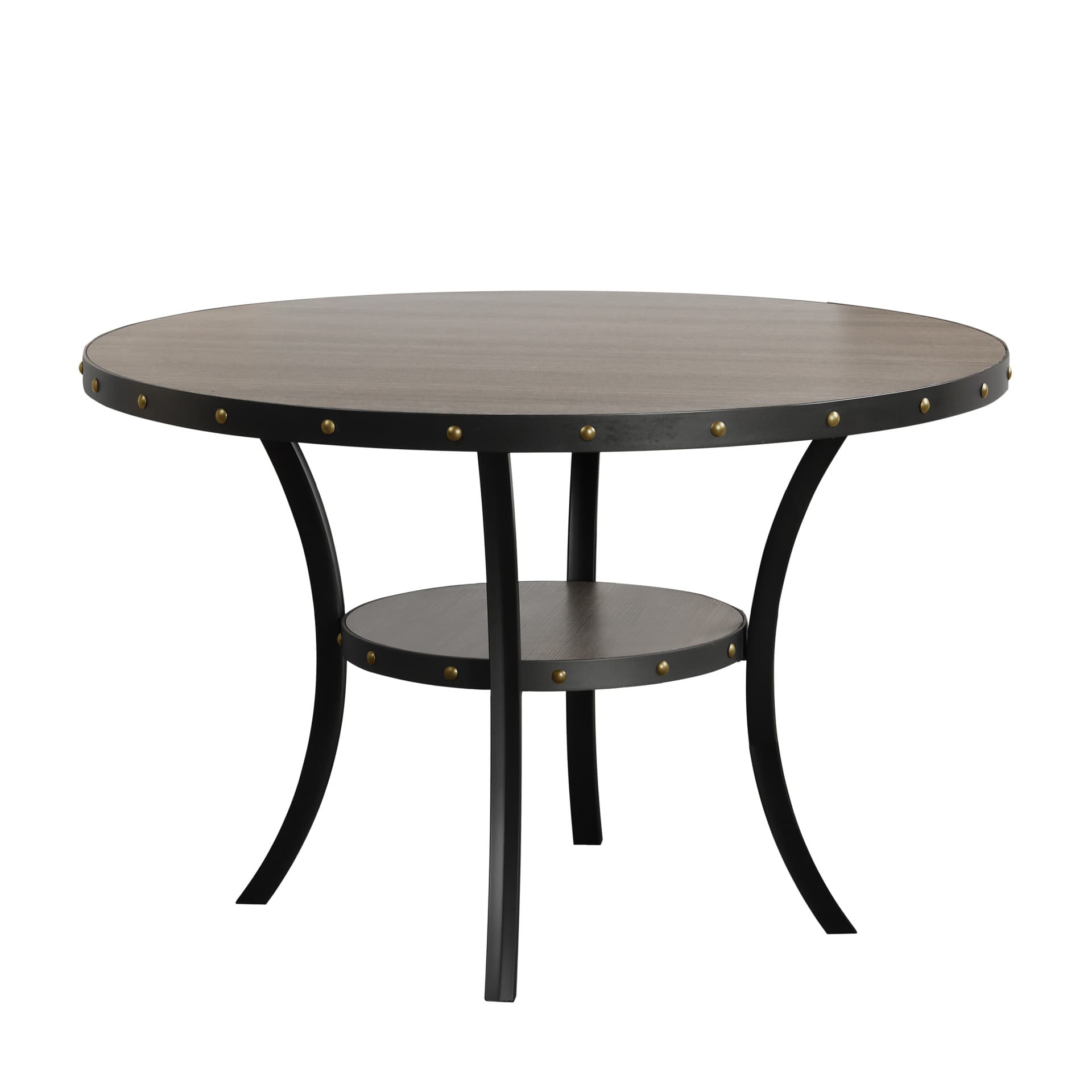 Crispin 48" Round Dining Table, Gray