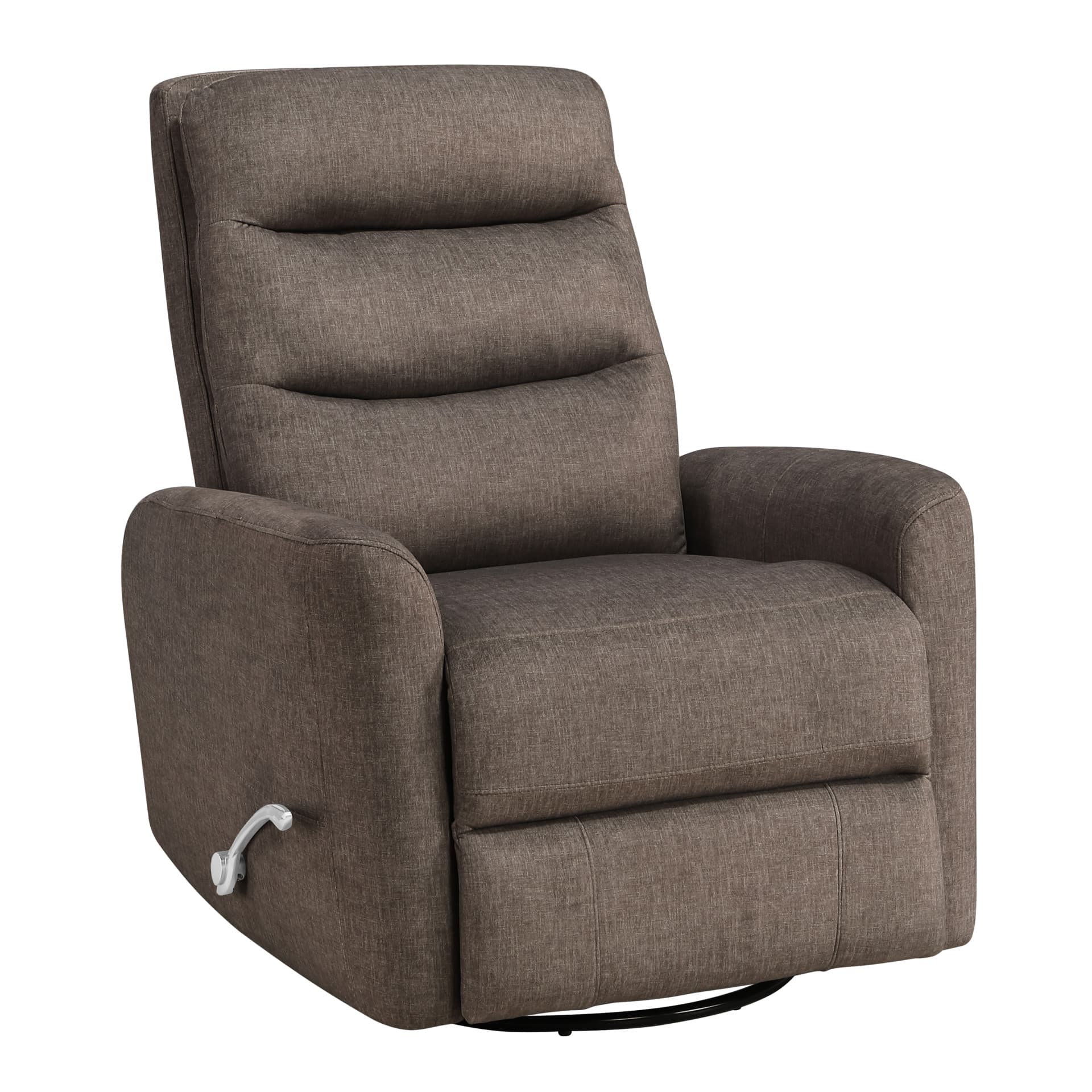 Takami Swivel Recliner, Chocolate Poly