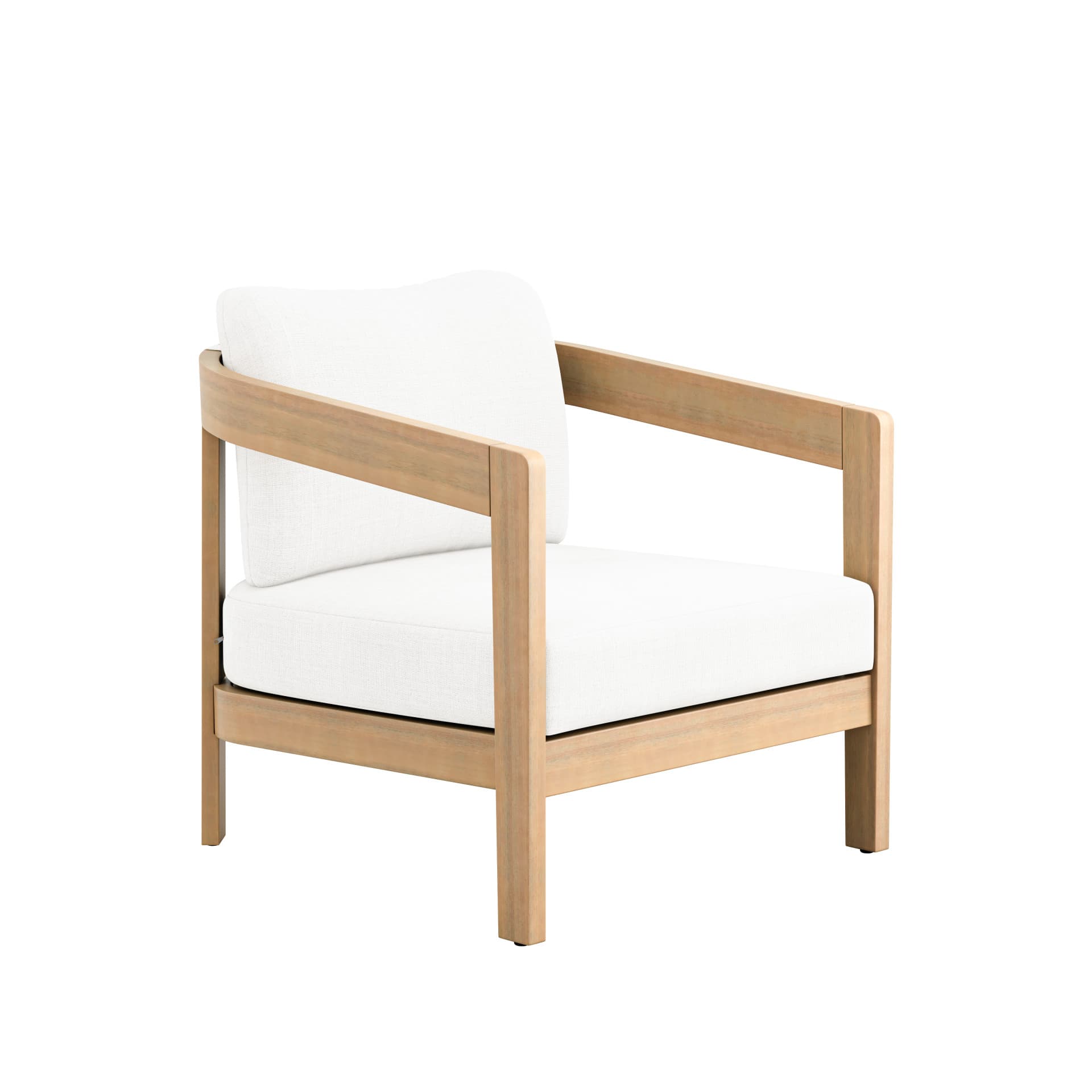 Wesley Patio Club Chair with White Cushion