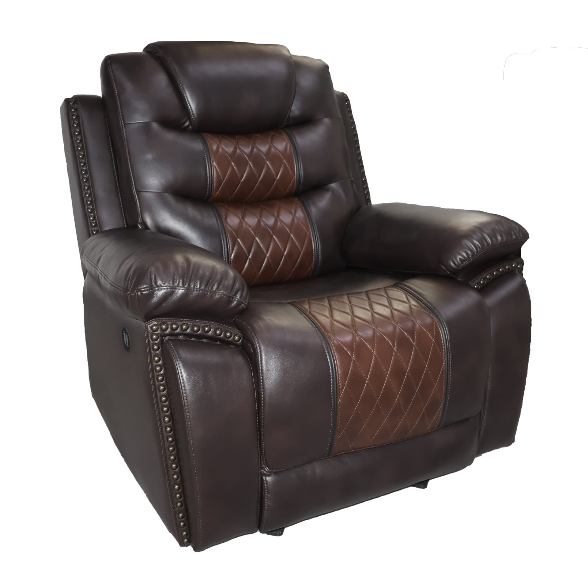 Nikko Glider Recliner with Power Fr, Brown
