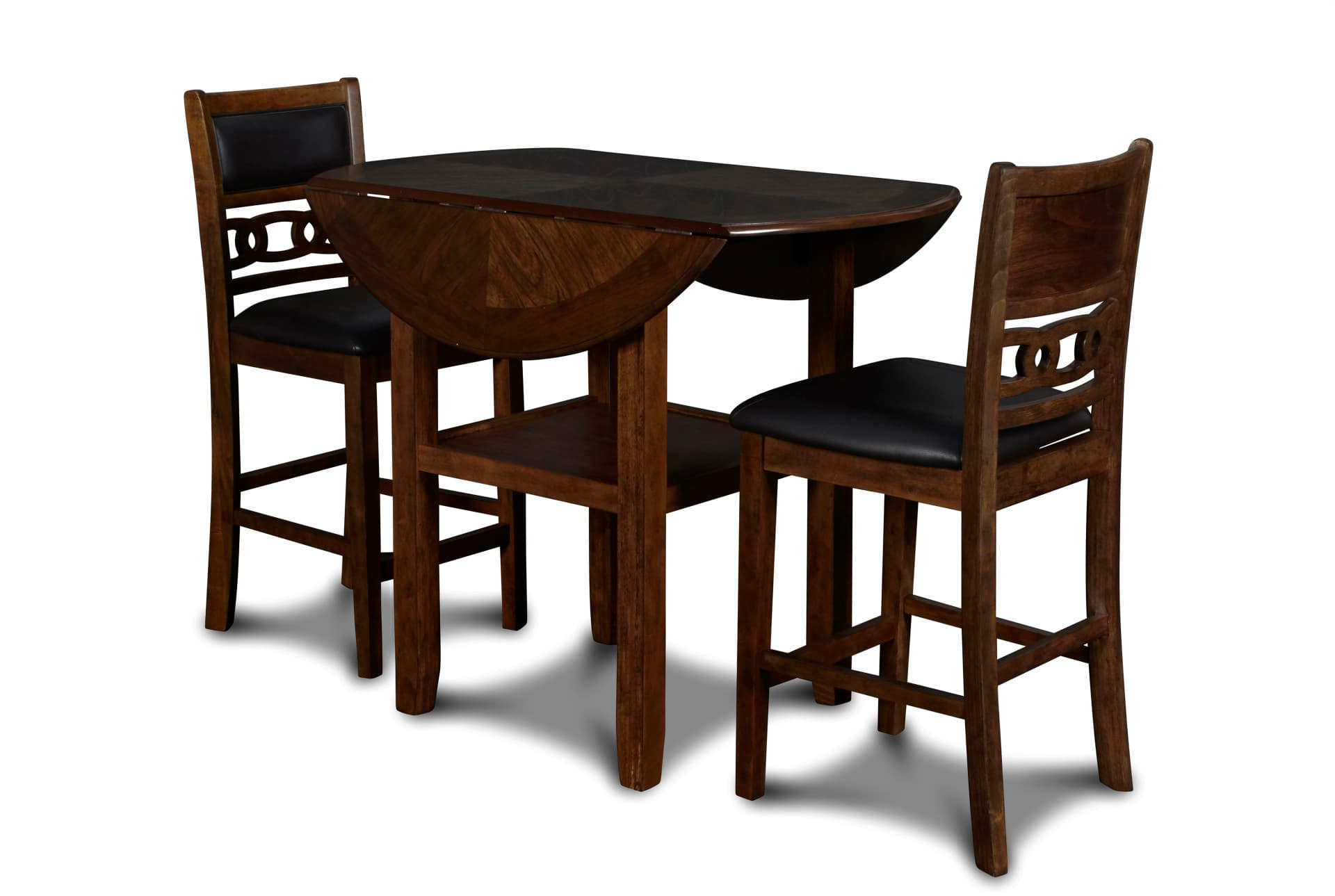 Gia 3 Pc 42" Counter Drop Leaf Table & 2 Chairs
