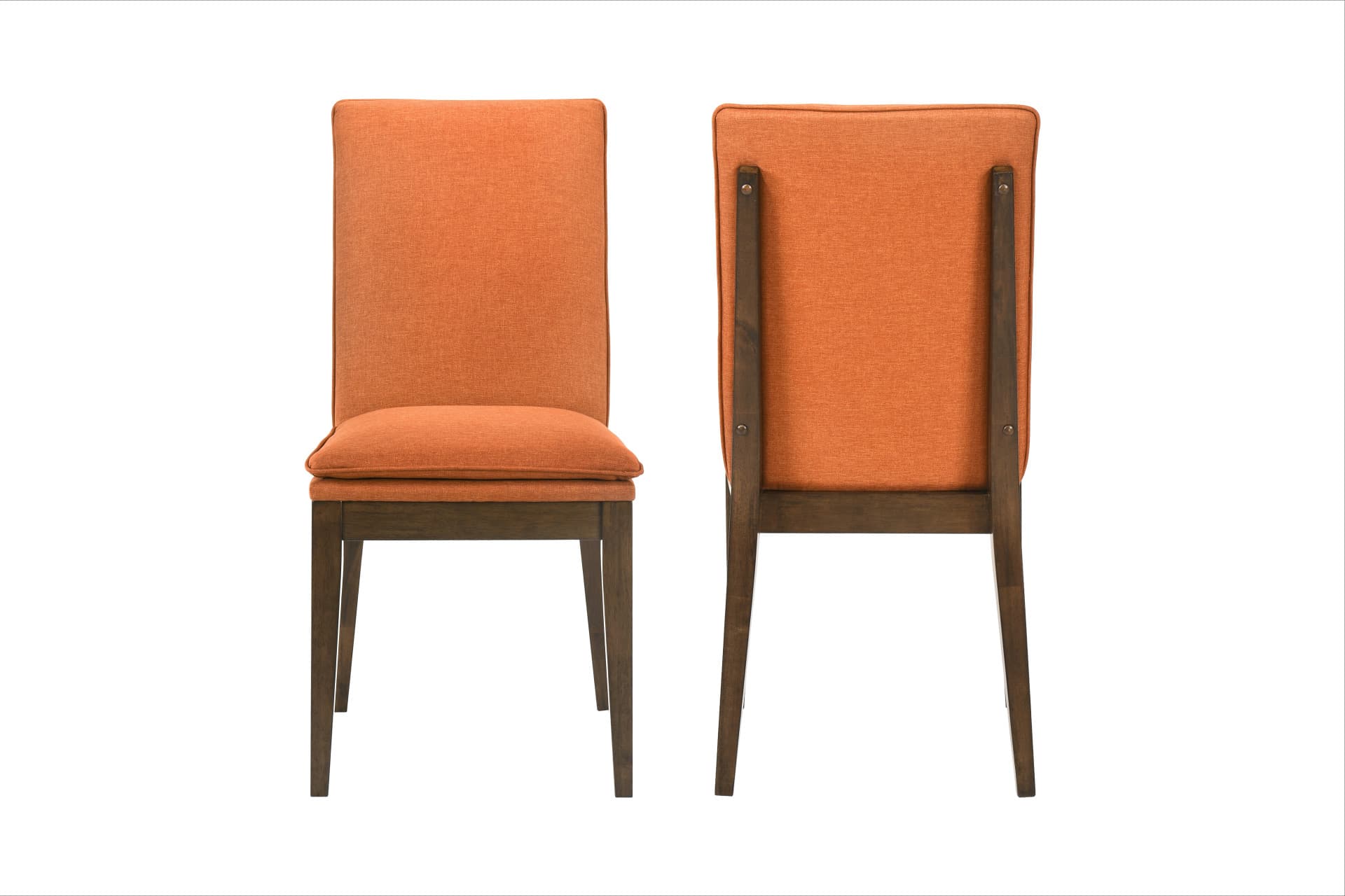 Maggie Dining Chair with Terracotta Cushion, Walnut
