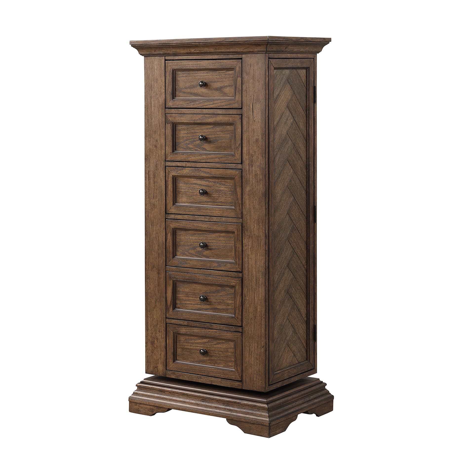 Mar Vista Swivel Lingerie Chest with Mirror, Walnut