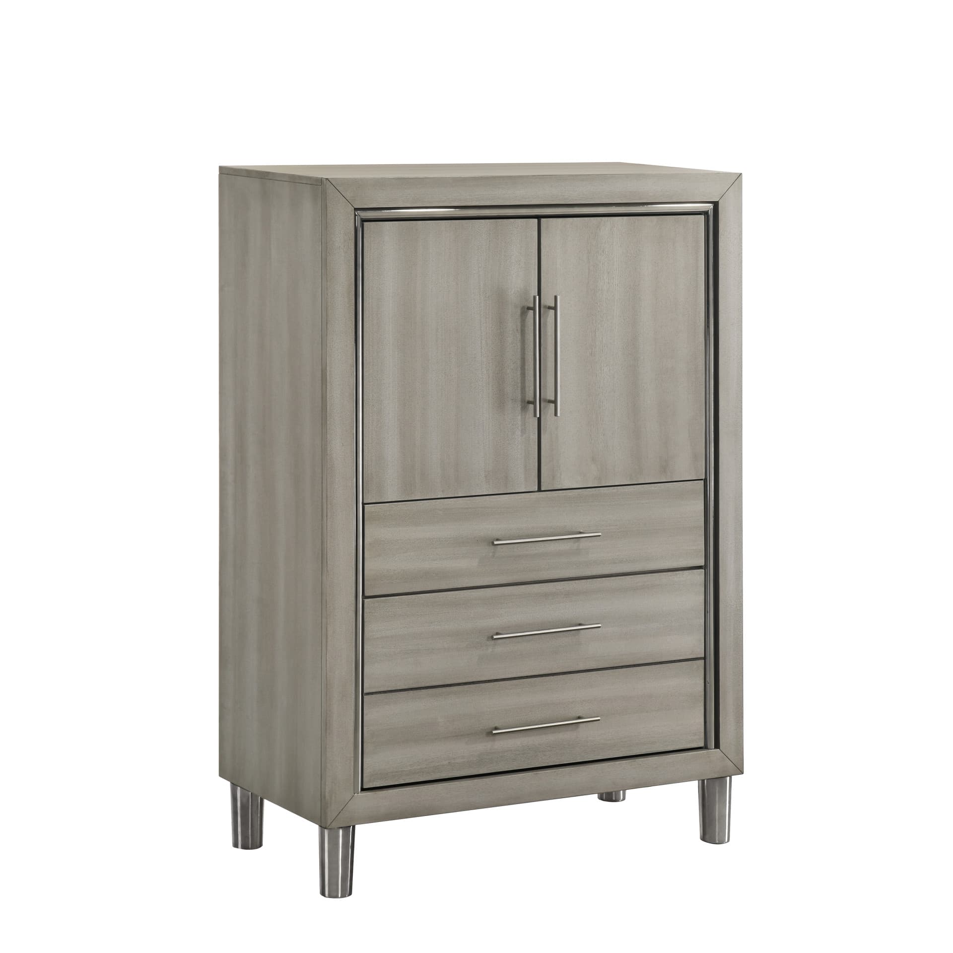 Lennox Door Chest with Led Light, Gray