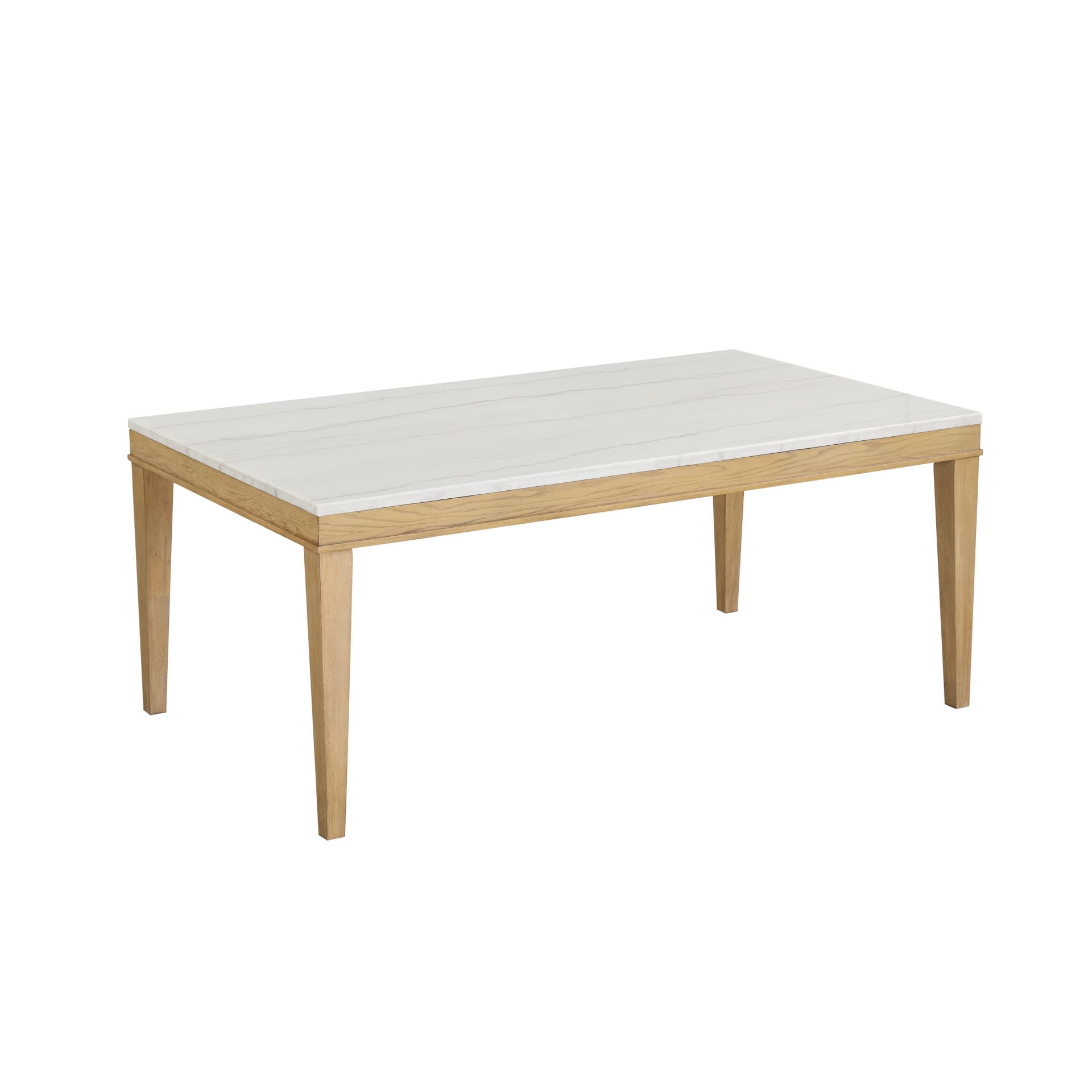 Essence 72" Rectangle Dining Table with Marble Top, Natural