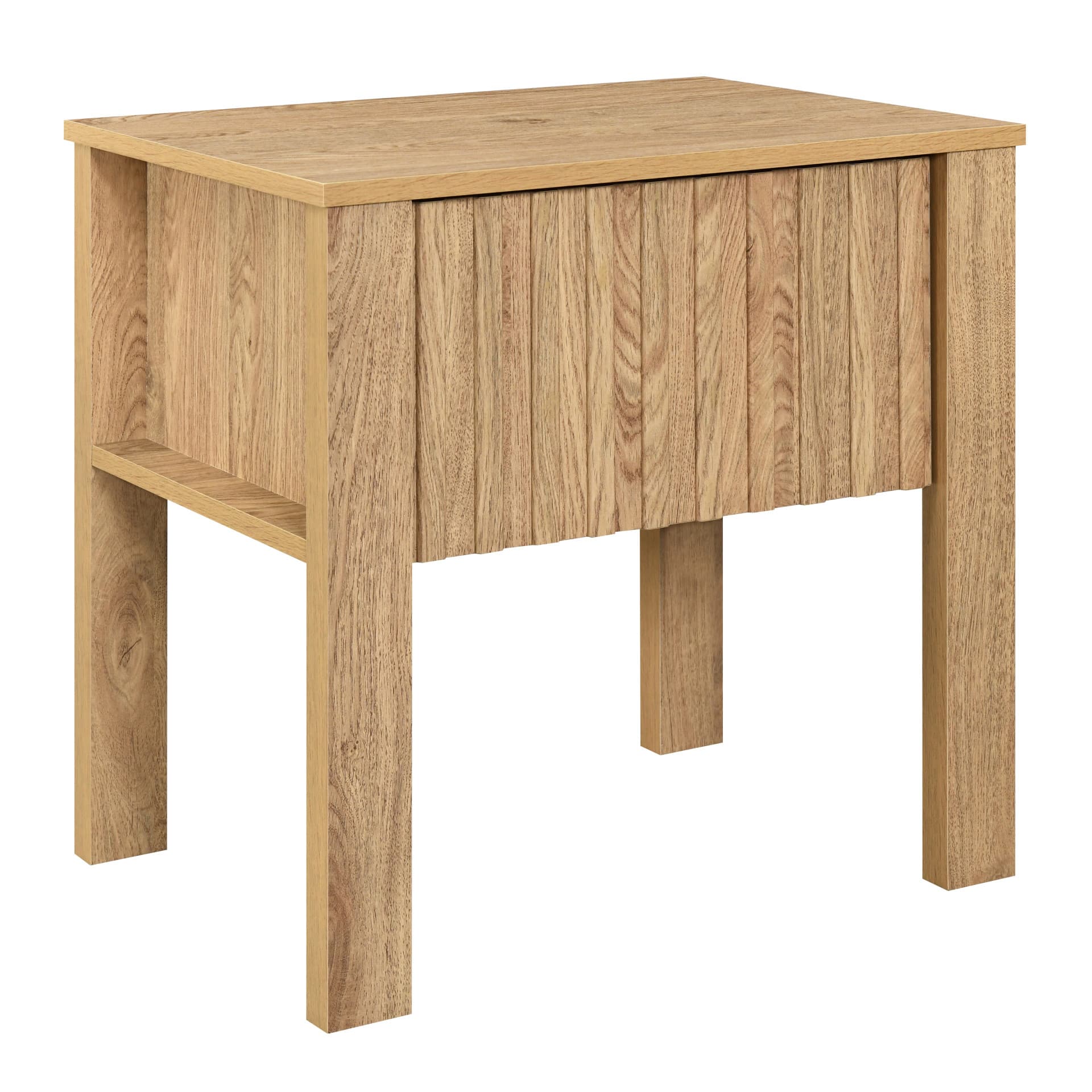 Thayer One Drawer End Table/bedside Table, Natural