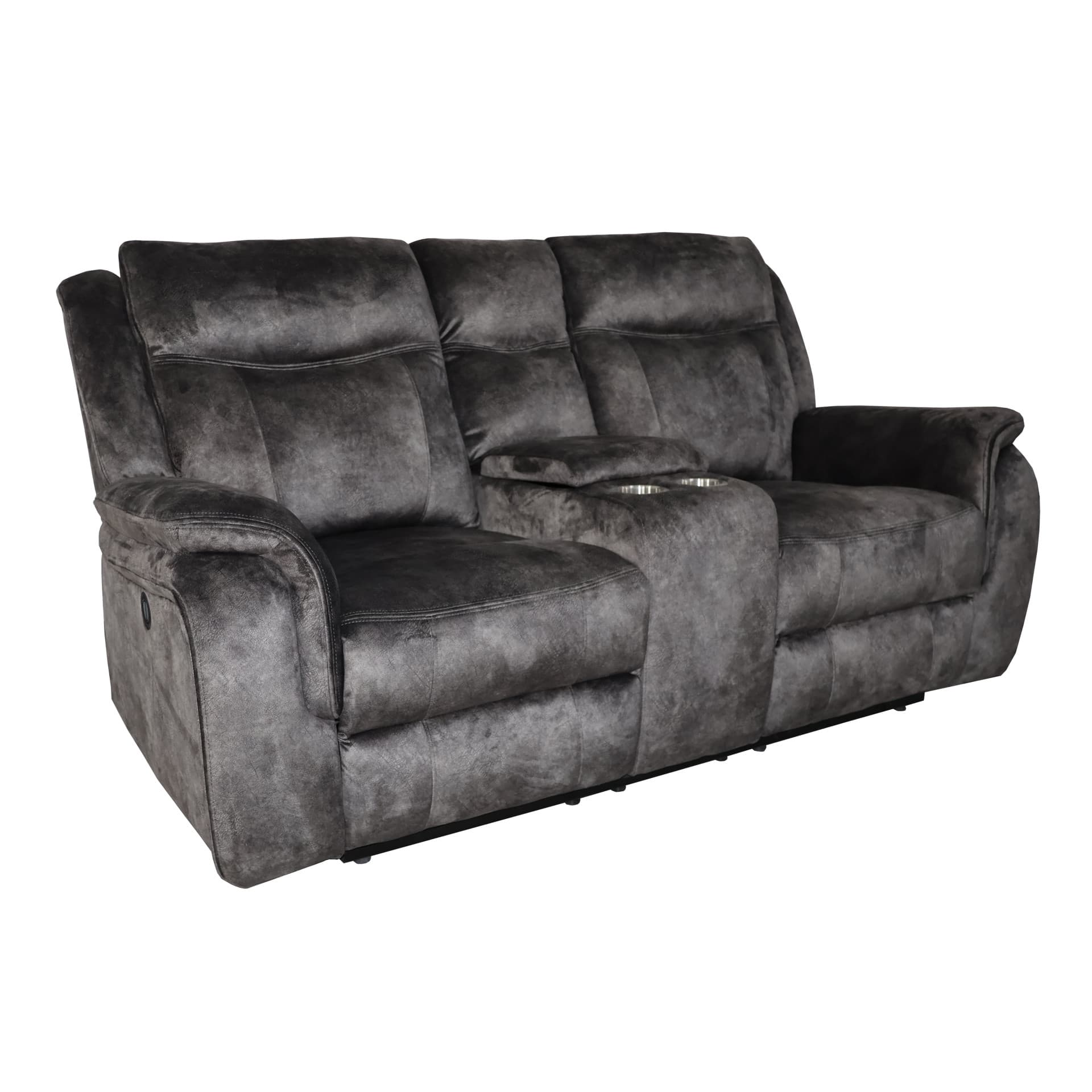 Park City Console Loveseat with Power Fr, Slate