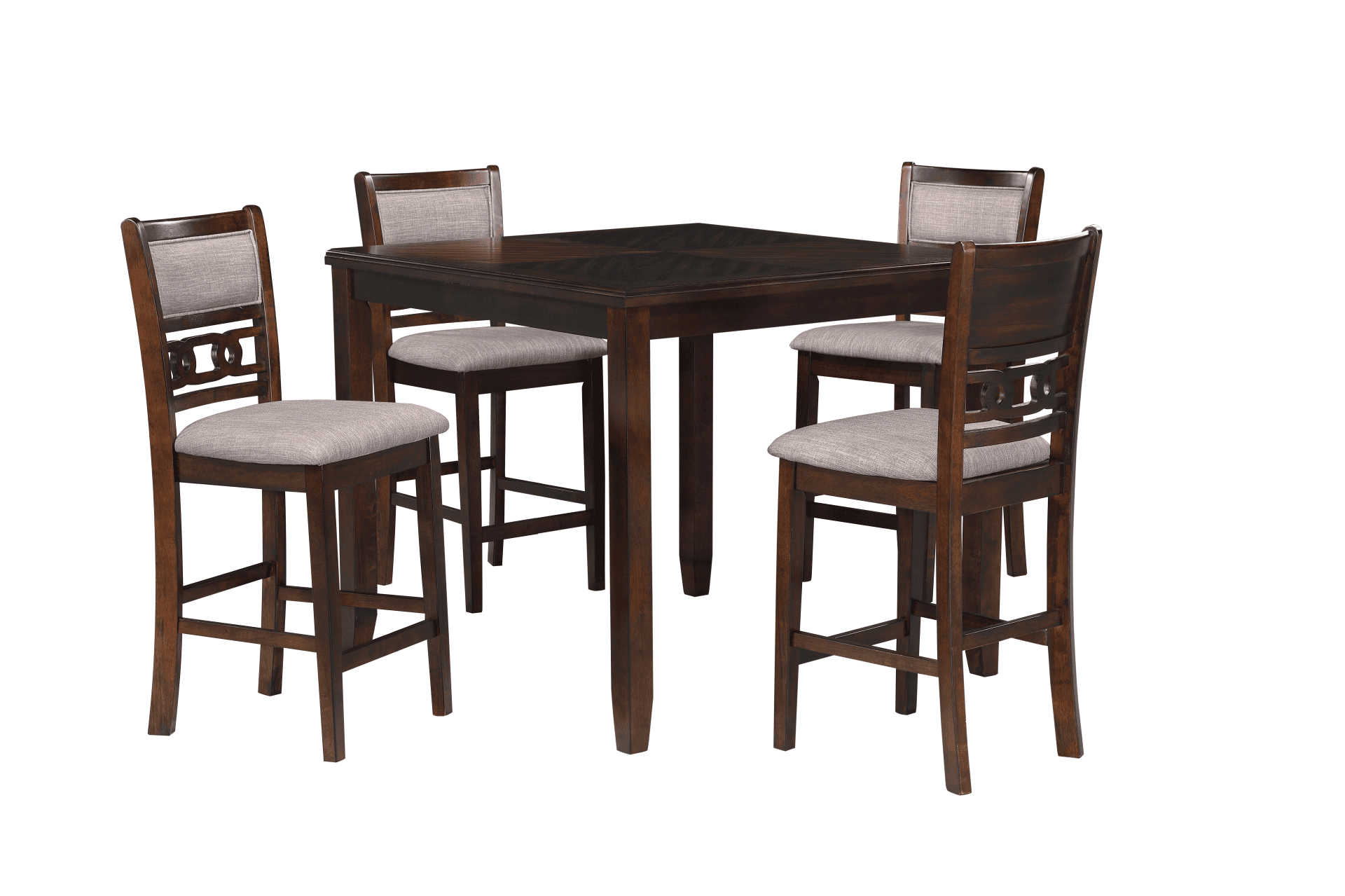 Gia 5 Pc 42" Square Counter Table & 4 Chairs