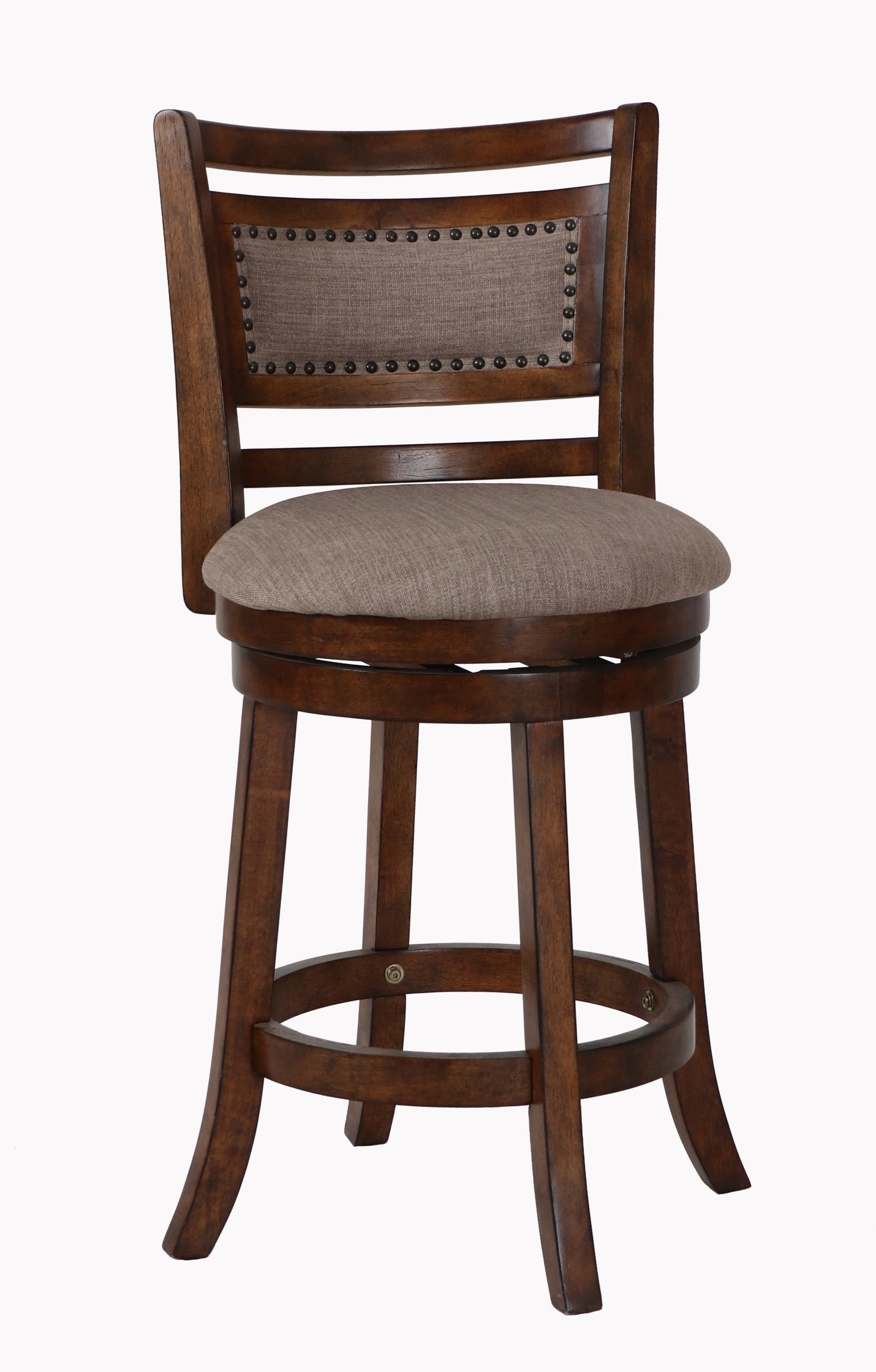 Aberdeen 24" Counter Stool with Fabric Cushions, Brown