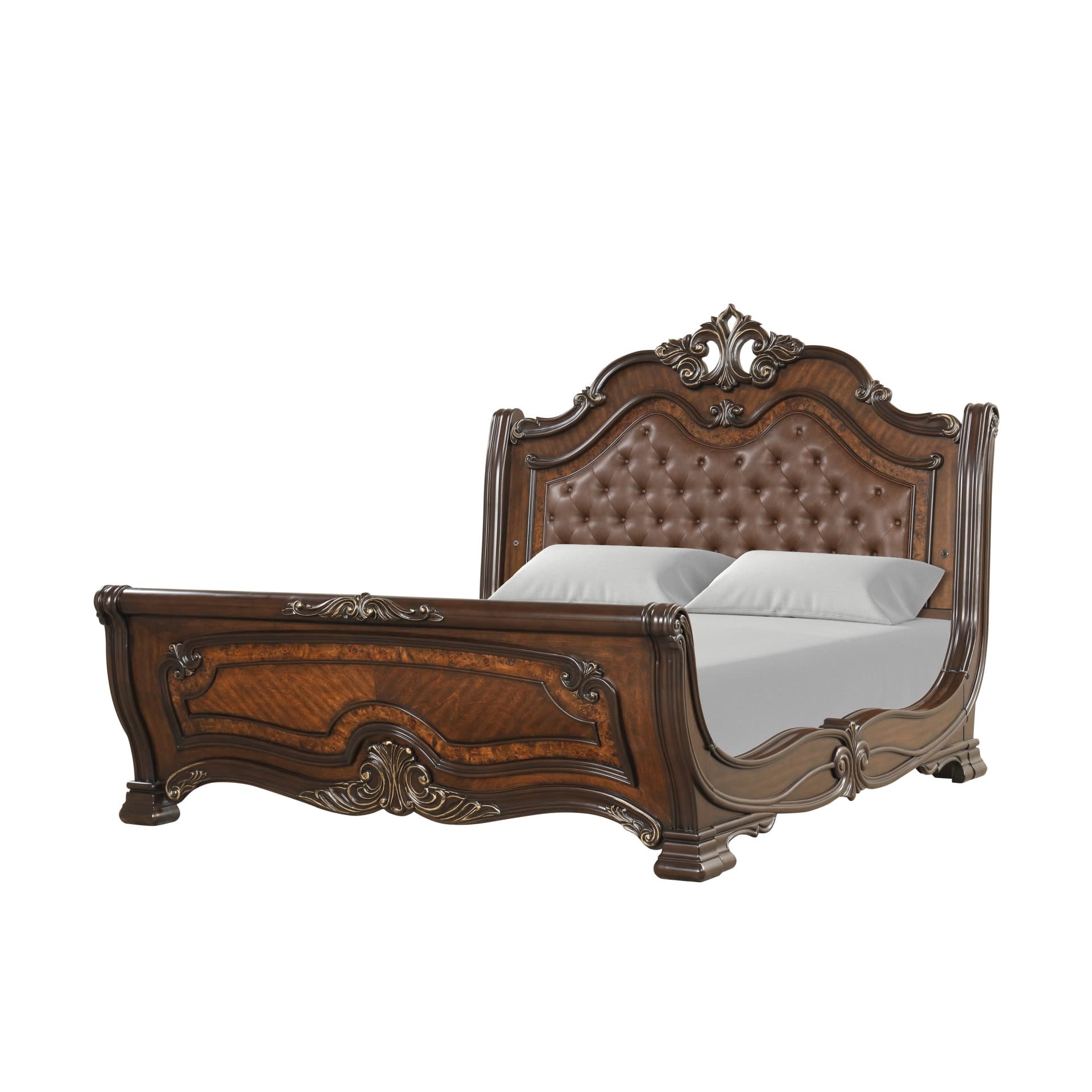 Bella Notte 6''6"/ 6''0''/ 5''0" K/q Headboard Posts Set, Mahogany Br