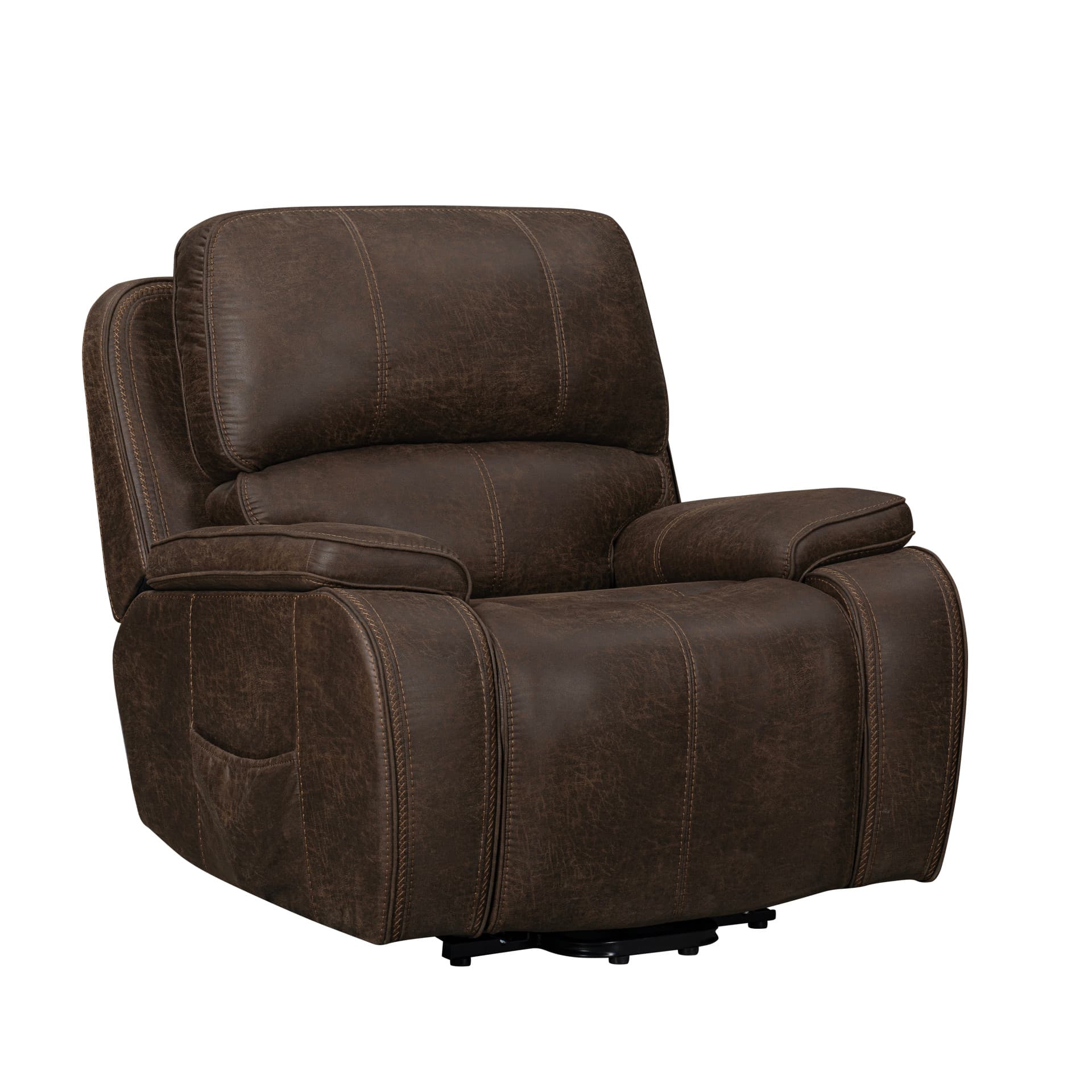 Brookings Power Lift Recliner with Heat & Massage, Brown