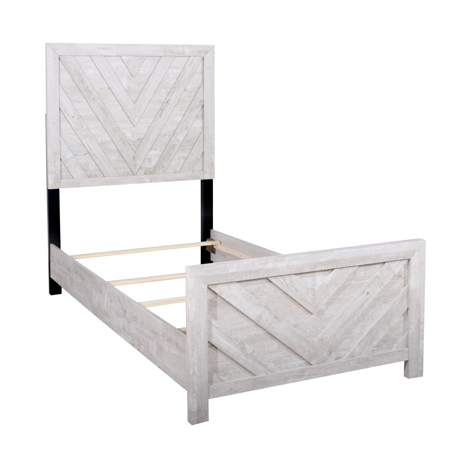 00-3314 Biscayne 3/3 T Hb,fb, & Slats-driftwood