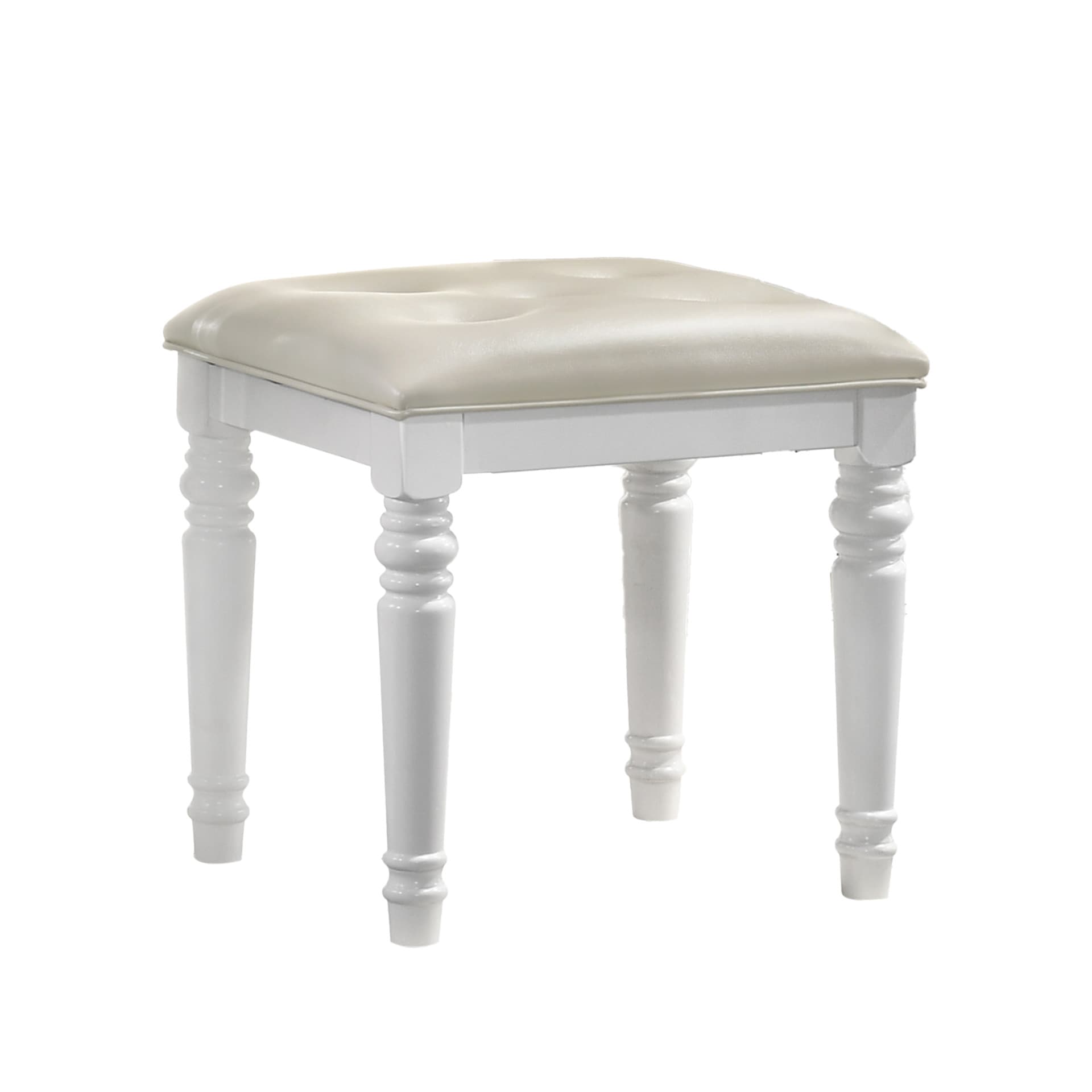 Valentino White Valentino Dressing Table Stool
