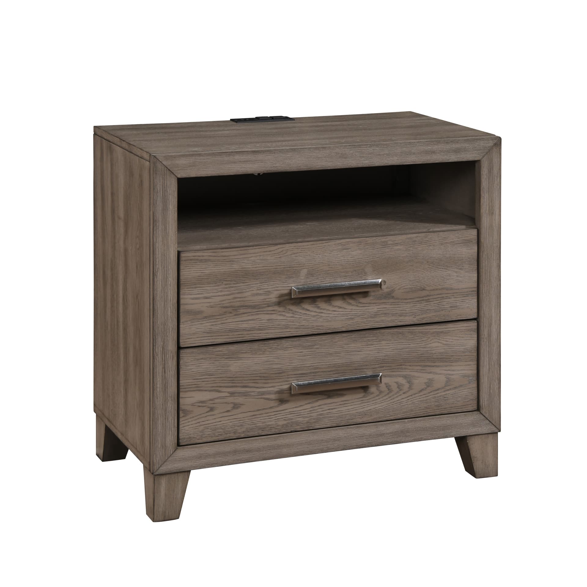 Harrisburg 2 Drawer Nightstand, Walnut