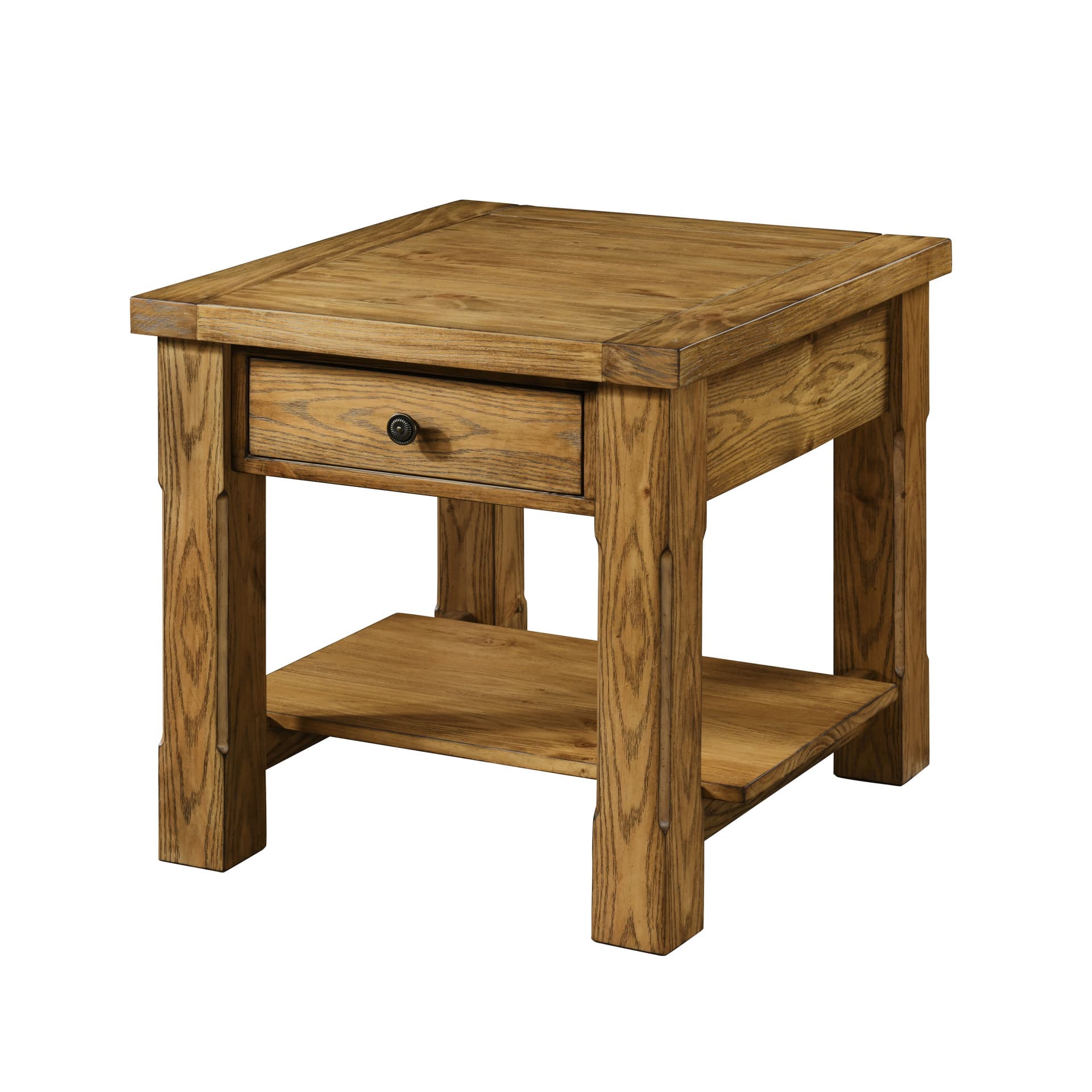 Duncan 1 Drawer End Table, Walnut