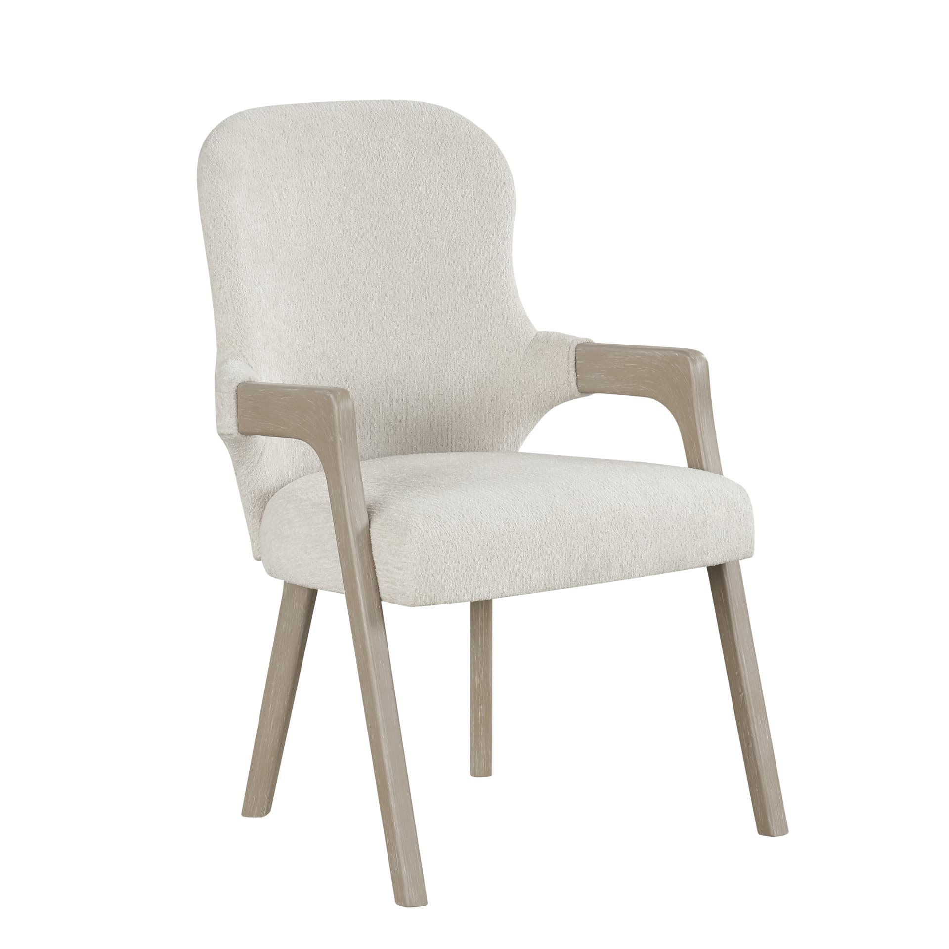 Gwendolyn Upholstered Arm Chair (2 Per Carton), Cerused Taupe