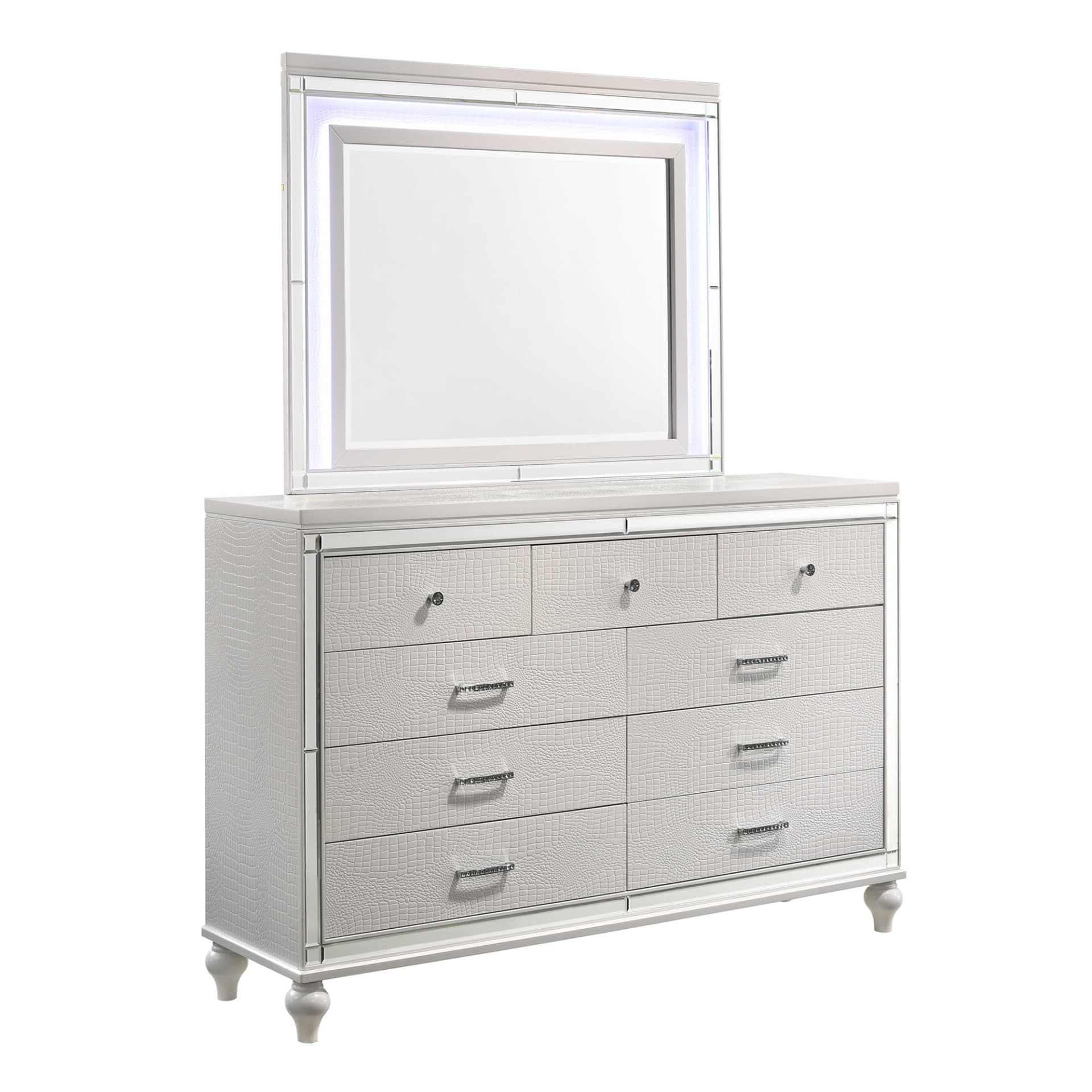 Valentino White Valentino Lighted Mirror