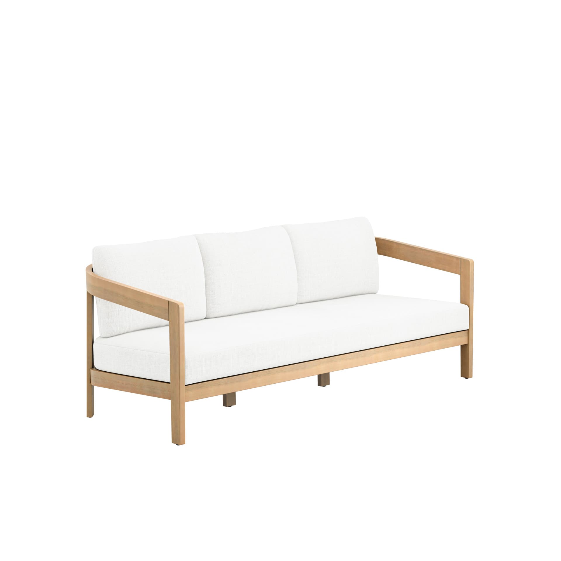 Wesley Patio Sofa, with White Cushions