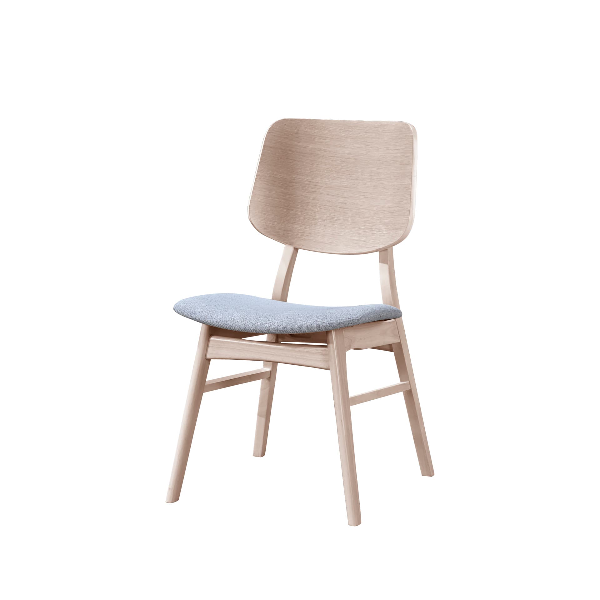 Oscar Wood Back Chair, White Ash