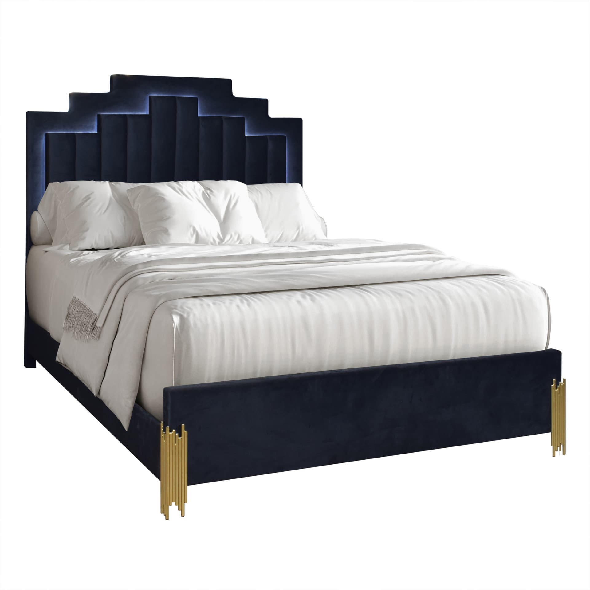 Empire Bedroom-black Empire 5/0 Q Hb,fb, & Slats-black