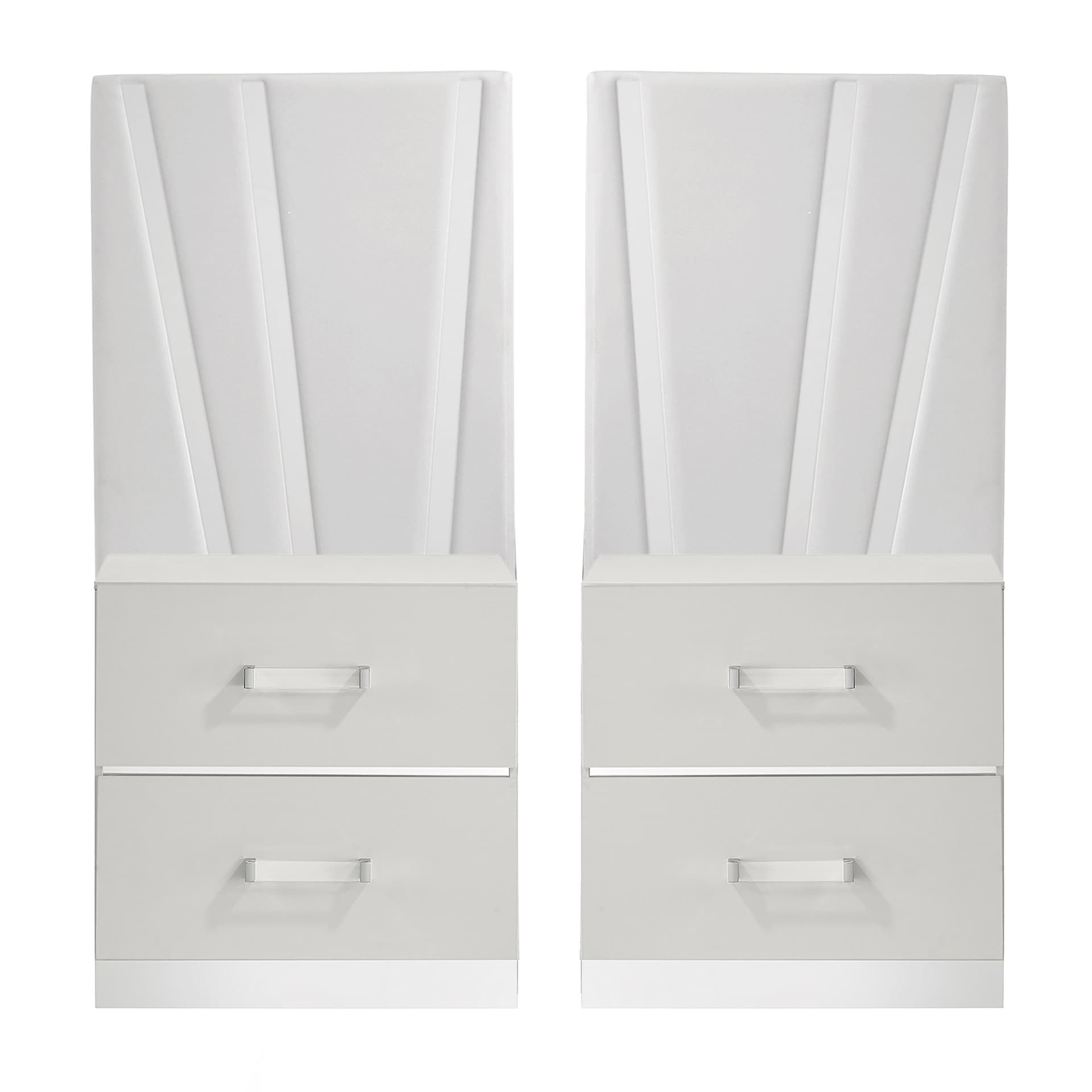 Europa Nightstand Panels, Set of 2, White