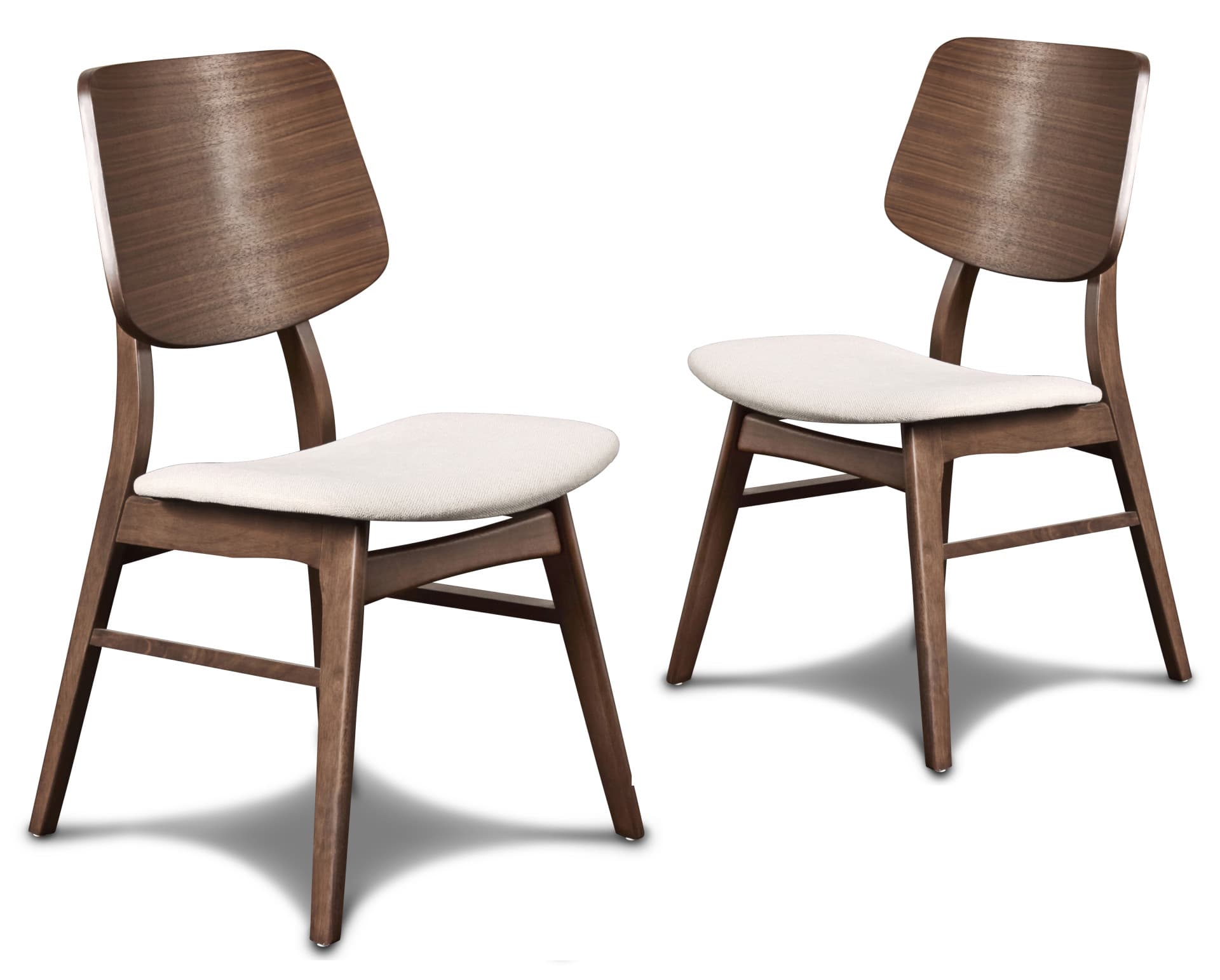 Oscar Chair with Natural Cushion, Walnut
