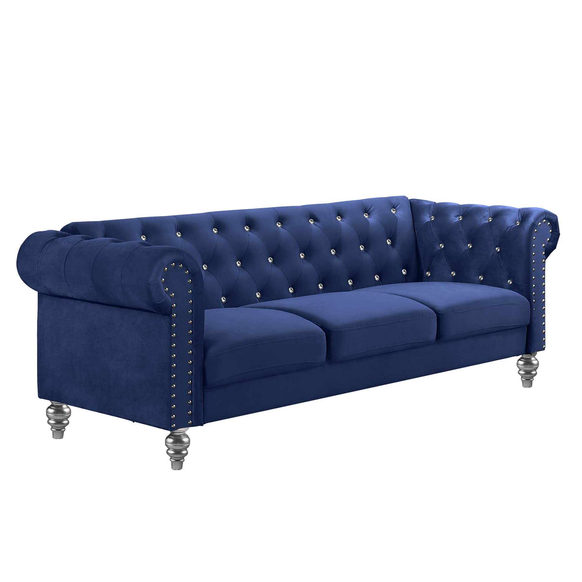 Emma Crystal Sofa, Royal Blue