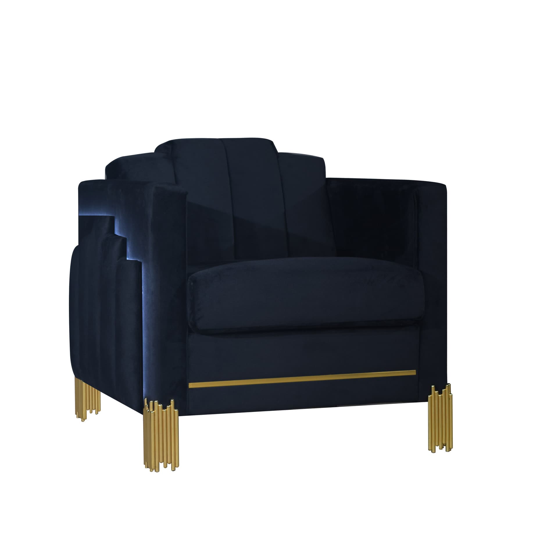 Empire Lighted Chair, Black