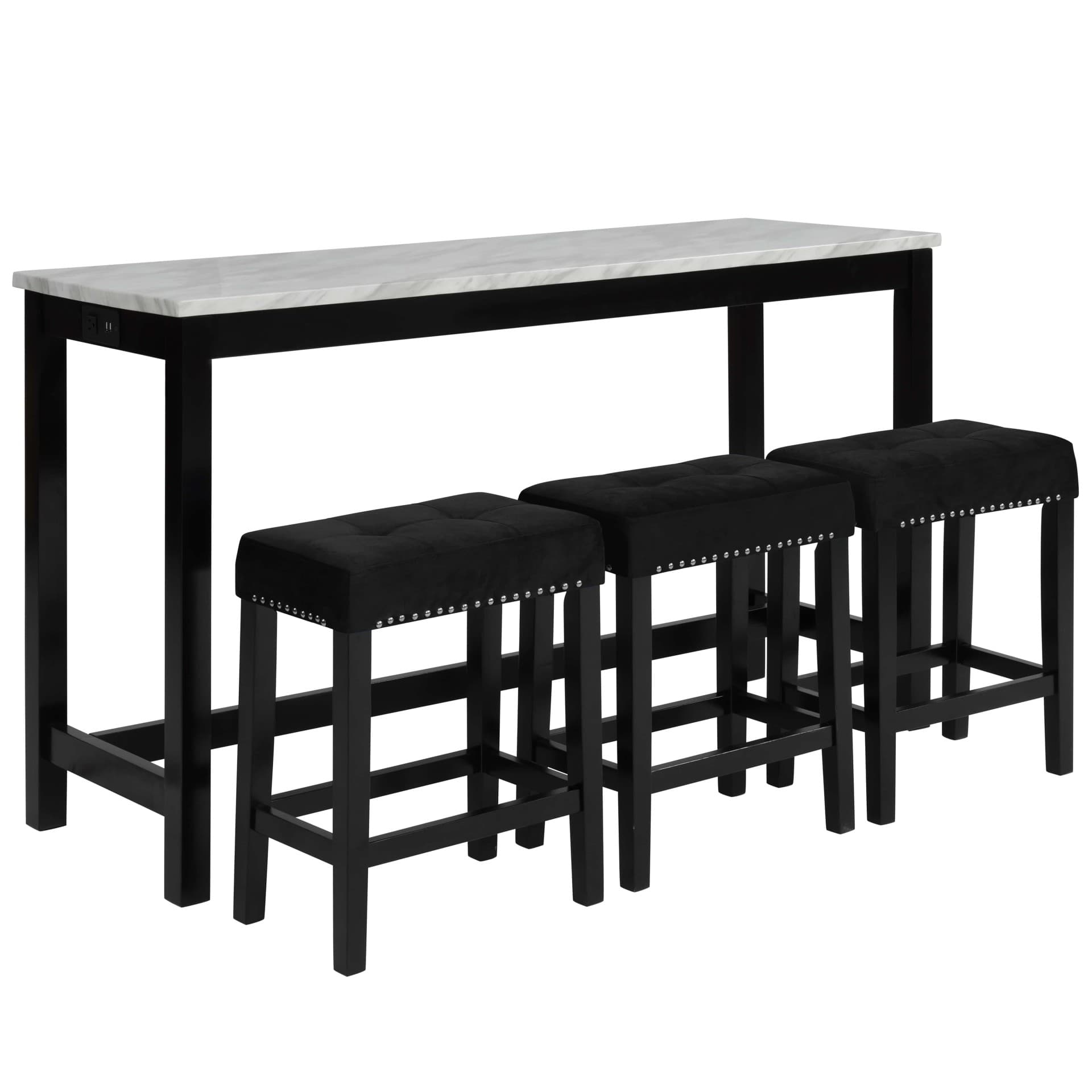Celeste Theater Bar Table W/ 3 Stools